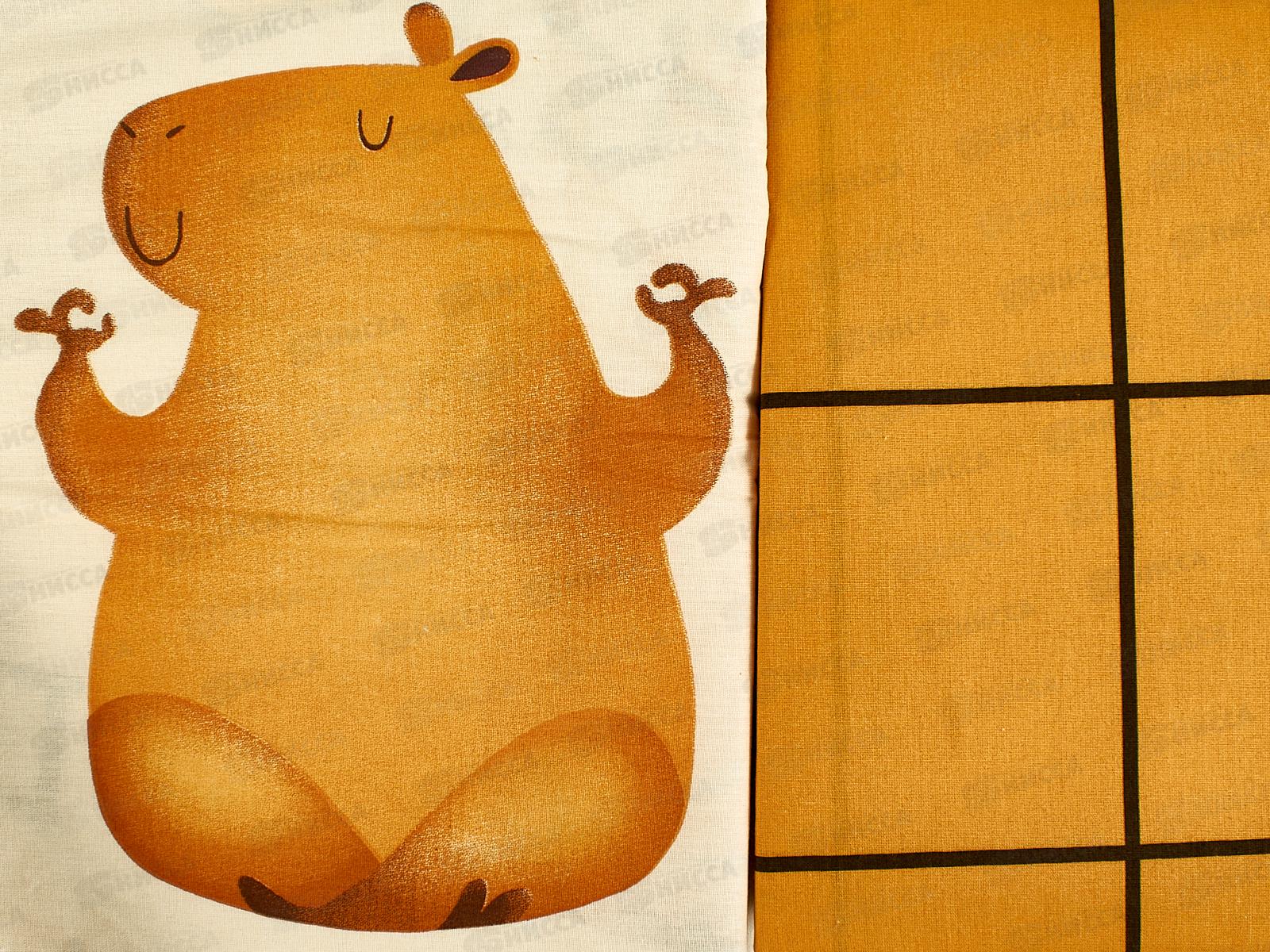 Комплект постельного белья 1,5 спальный Перкаль WmeW Капи 20286-1+10366-4 70*70(1)