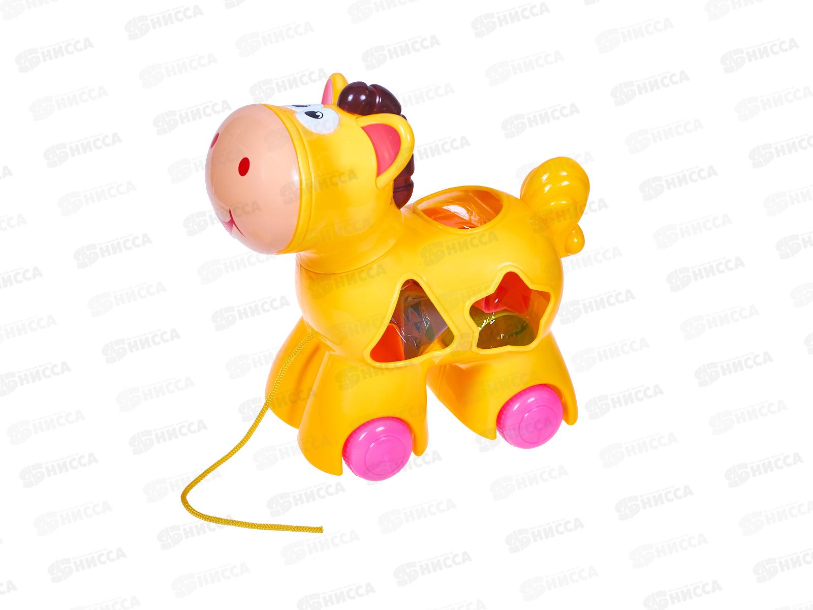 Каталка-сортер №5839 на веревочке, сетка 19,5*10*18,5см