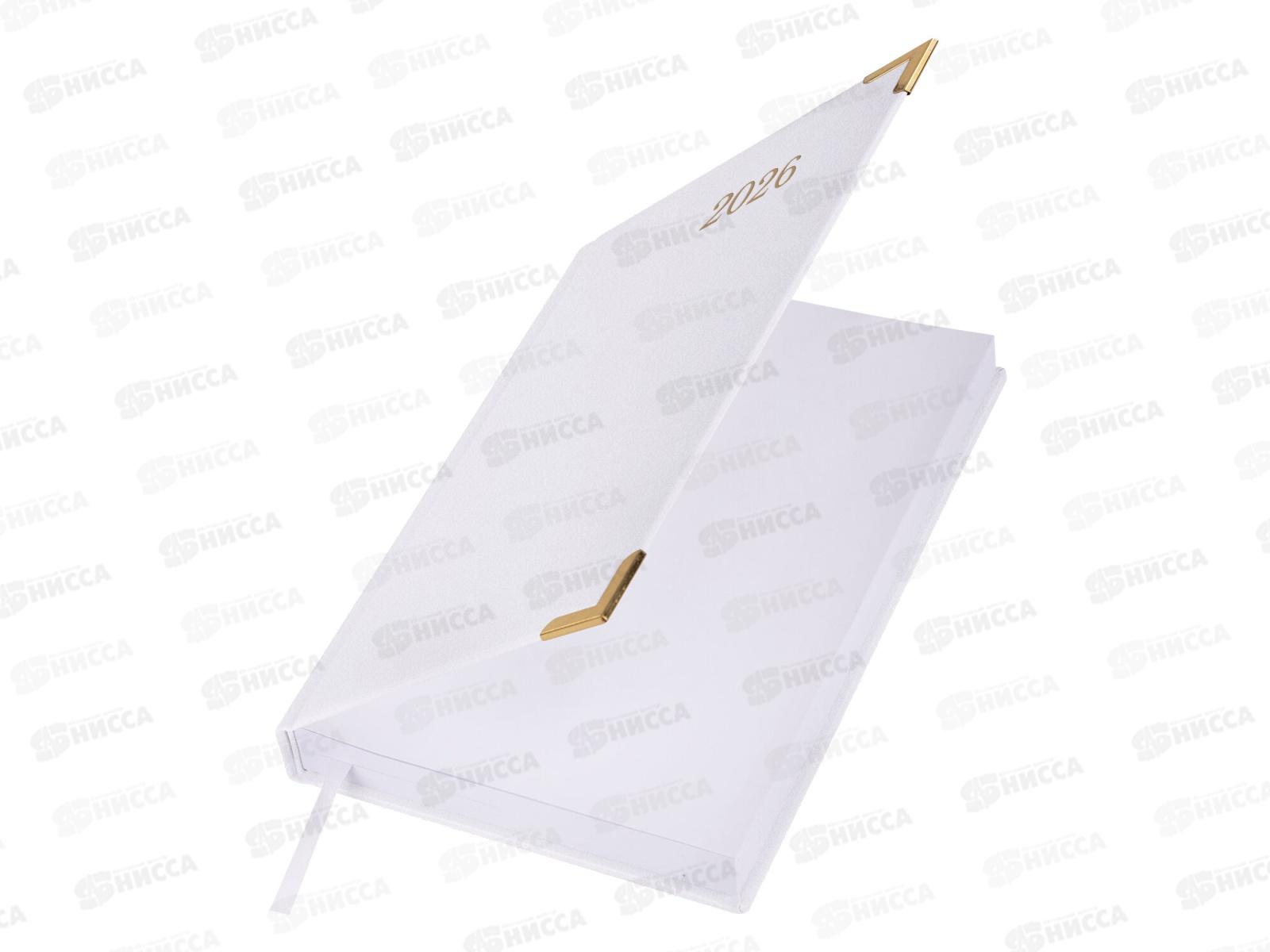 Ежедневник BRAU 2026 А5,Senator п/кожу, белый 117095 *10