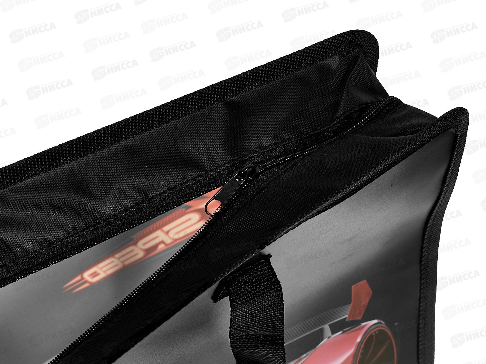 Папка пл. Basir Машина, А4,молния, ручки МС-5082-1  *12