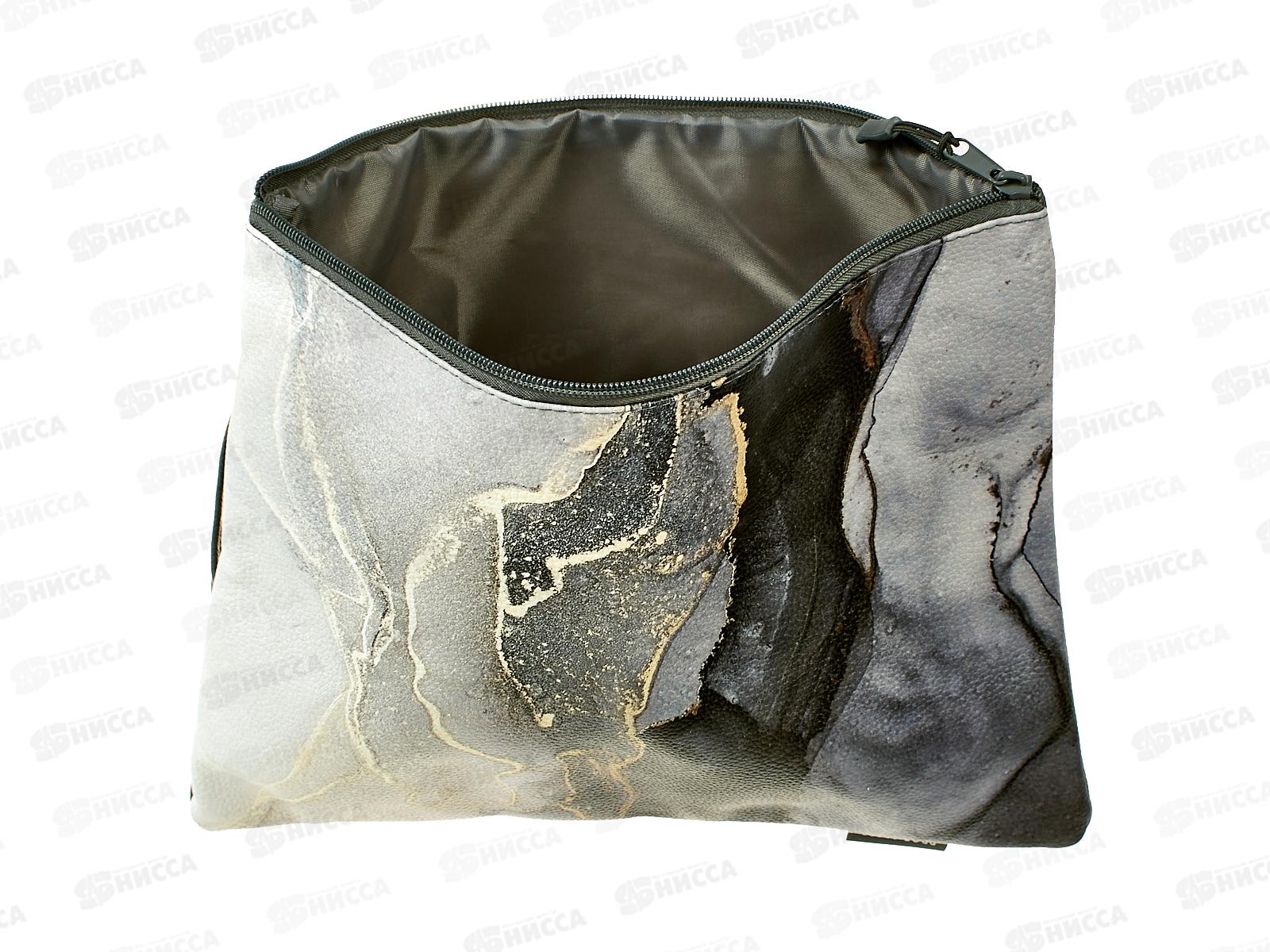 Папка на молнии ПП А4 DARK FLUID, 335х260мм, П-2576  *40