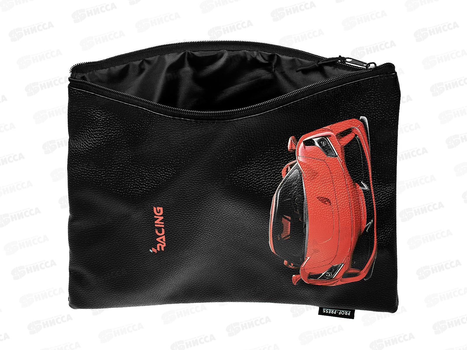 Папка на молнии ПП А4 Красное авто, 335х260мм, П-2574  *40