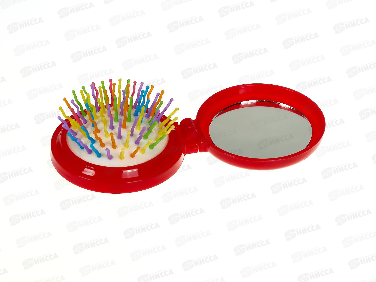 Расческа &quotНовогодний Дед Мороз&quot складная с зеркалом микс 546-082