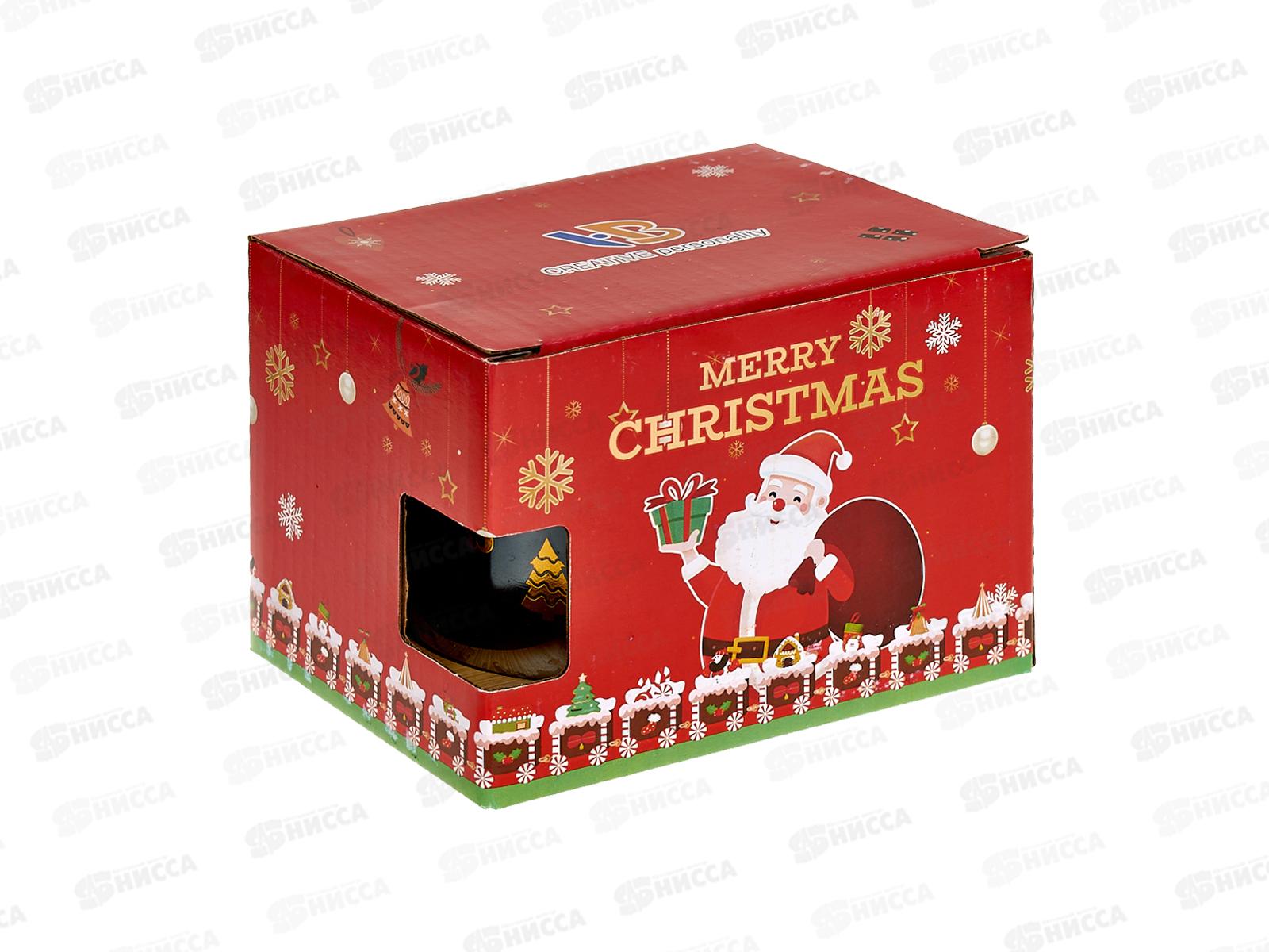 Кружка 250мл &quotЗимняя сказка&quot бамбук подст с ложкой 891-0627