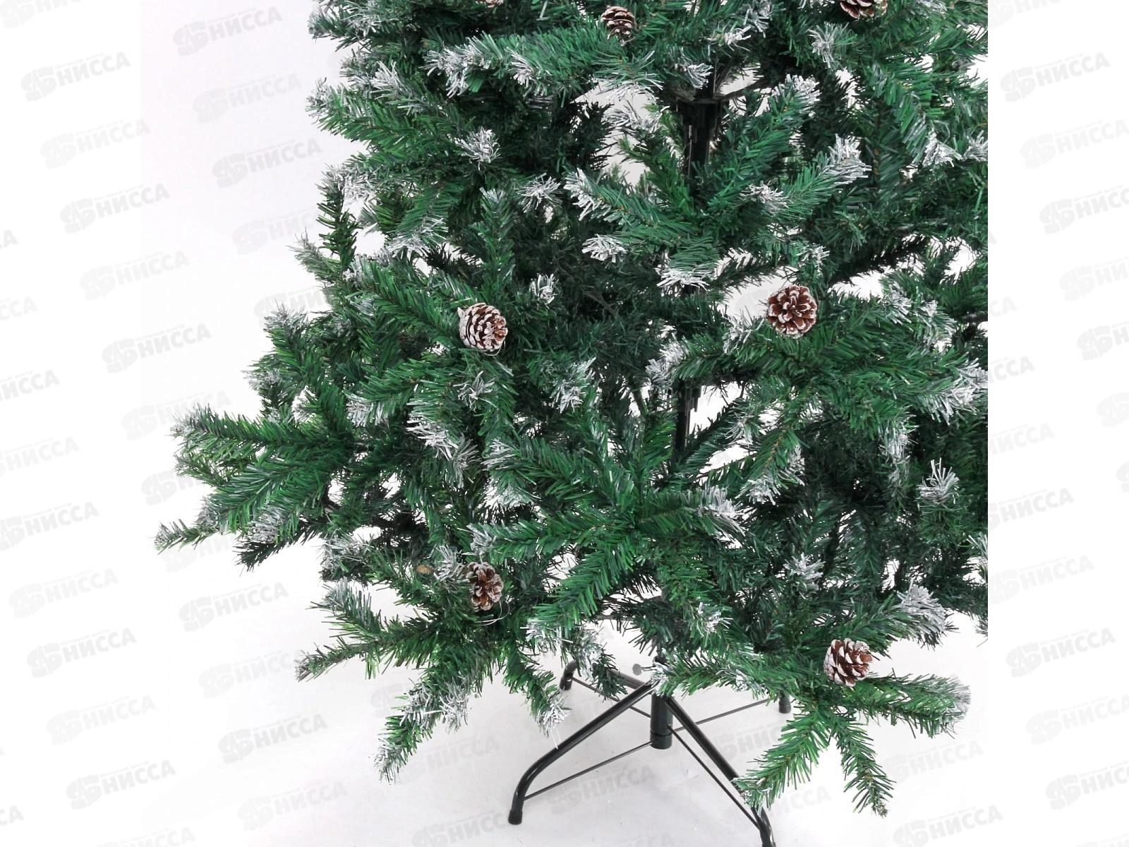 Ель 180см &quotЗимний вечер&quot ПВХ 950 веток с шишками 184-848