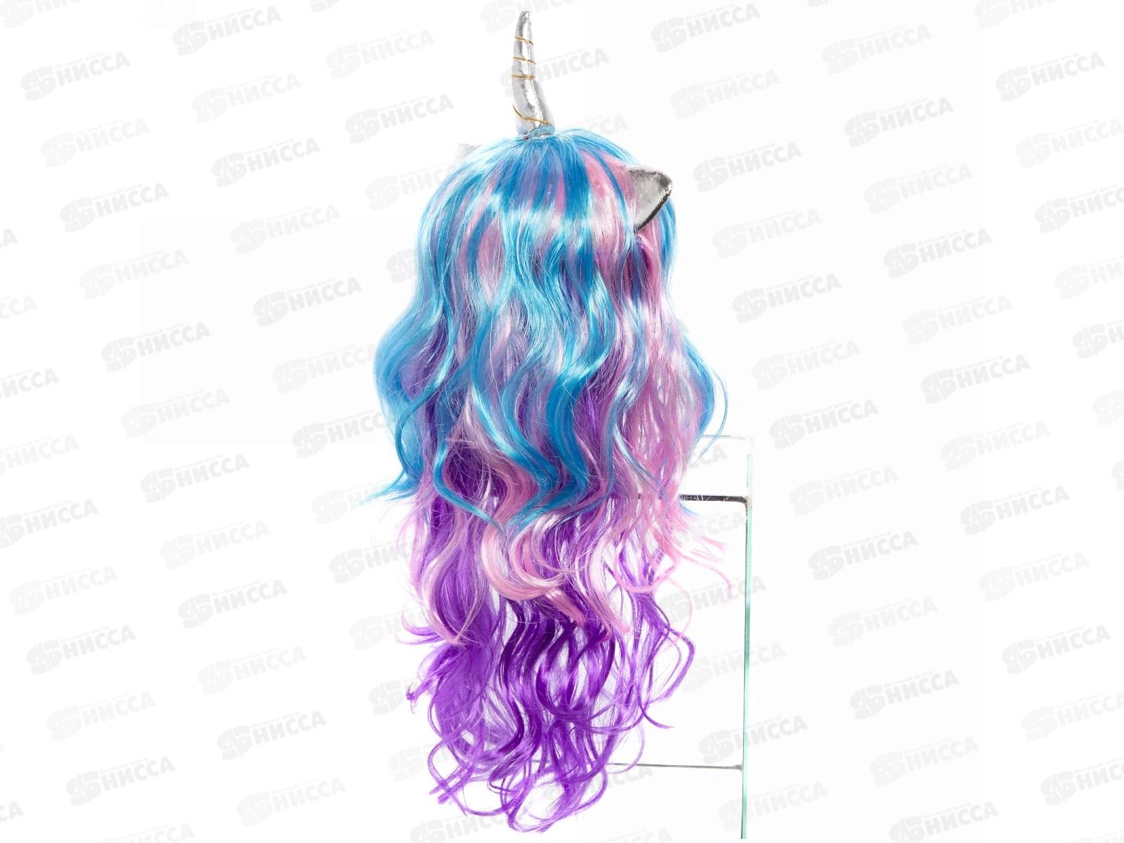 Парик карнавальный  &quotЕдинорожка&quot мульти 772-045