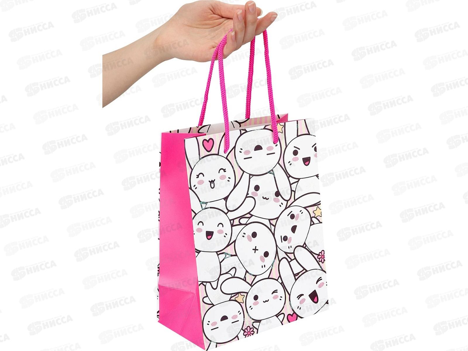 Пакет подарочный MI 18х23х10см Влюбленный зайка ПКП-2170 *12