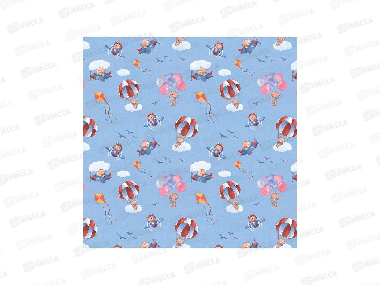 Бумага упаковочная Optima Мишка-летчик (10л,70*100см) УБ-6804 *25