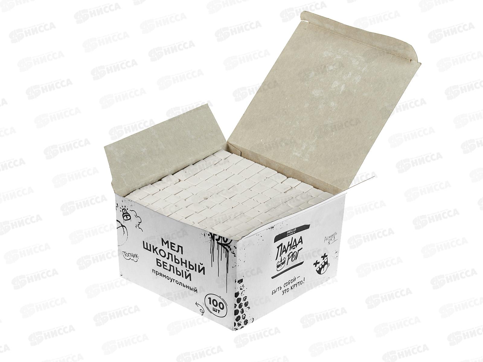 Мел ПандаРог белый, школьный, 12,5гр, 100шт, 15-4628  *10