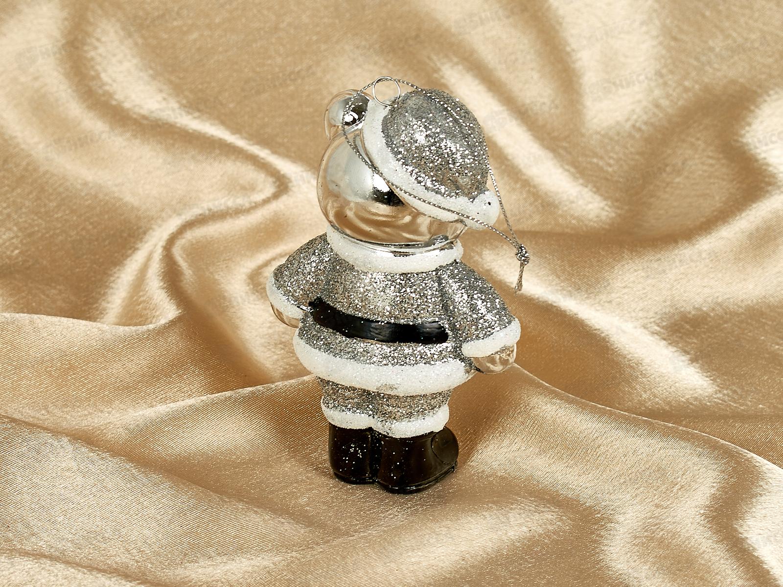 Елочное украшение Волшебный медведь 8*12см серебро 916-0790