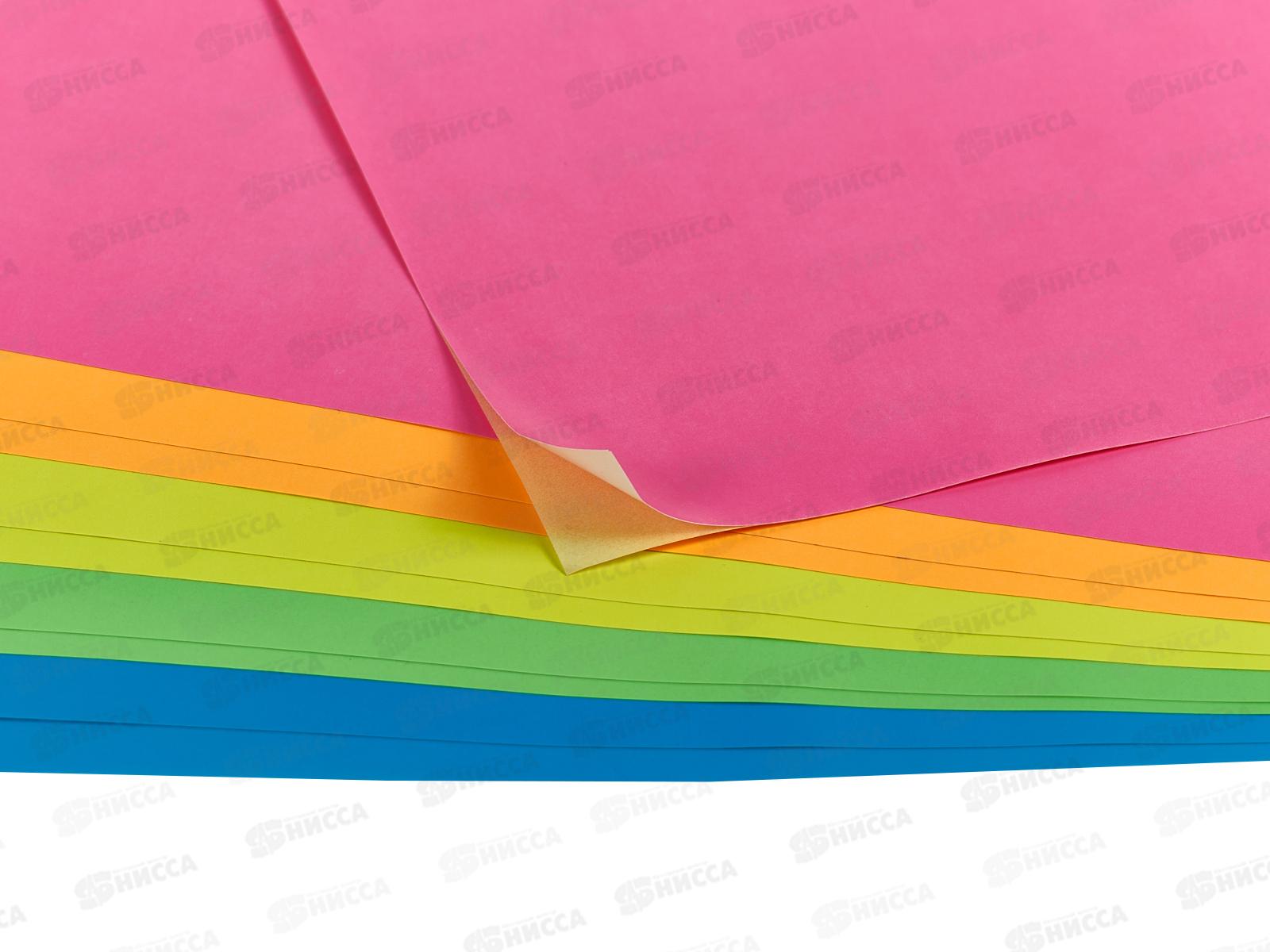 Цветная бум.  10л 5цв АЛЬТ самокл.Флуор  11-410-33