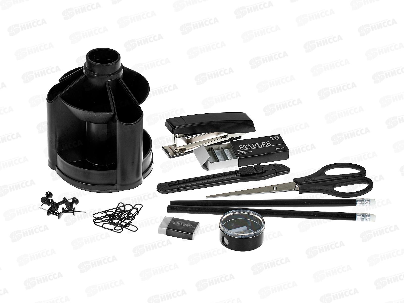 Набор настольный канцелярский, 11 пред., вращающийся, 14-1617