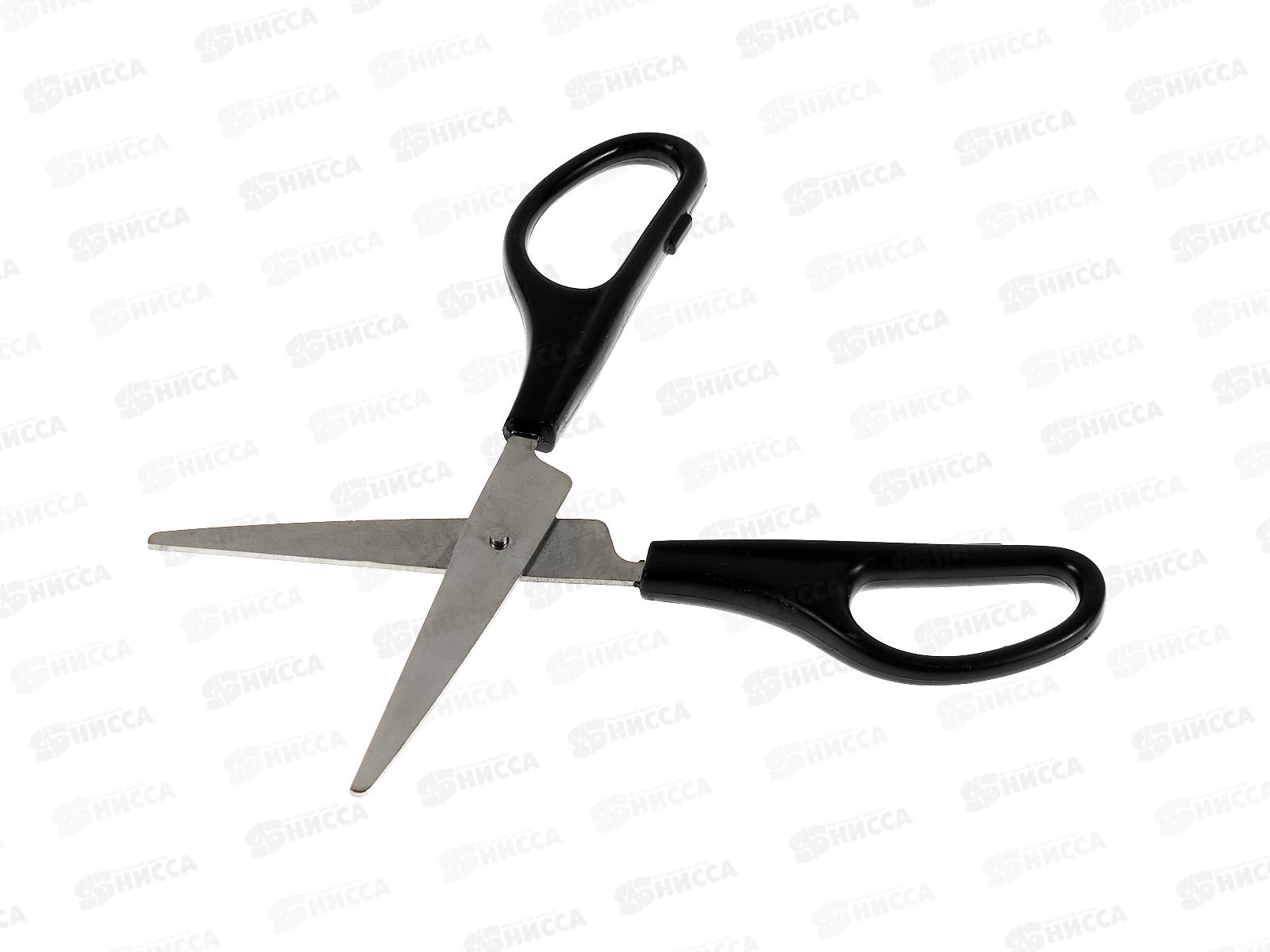 Ножницы Workmate 160мм, пластиковые чёрные ручки, 15-0974  *12/240