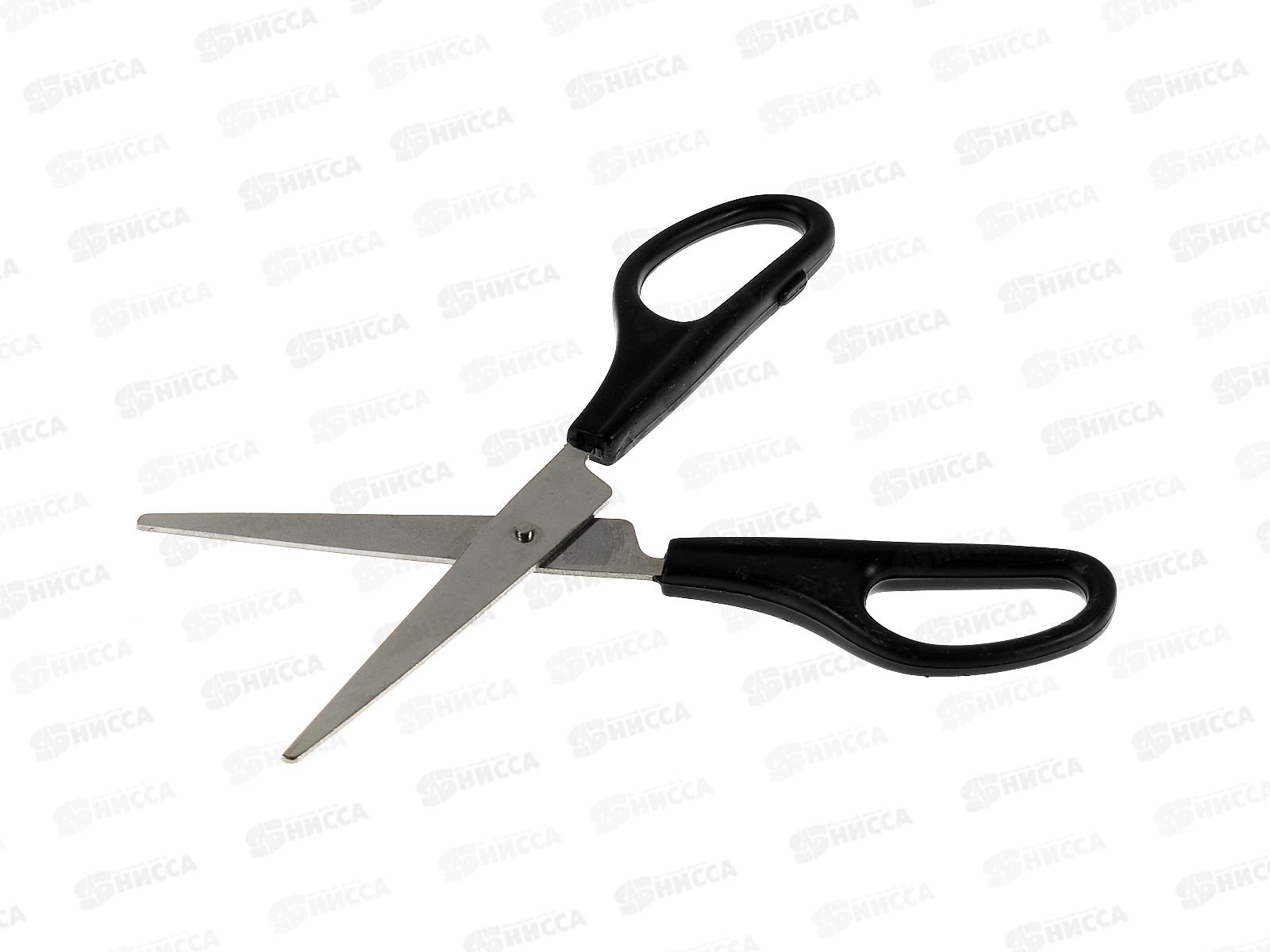 Ножницы Workmate 170мм, пластиковые чёрные ручки, 14-3703  *24/240