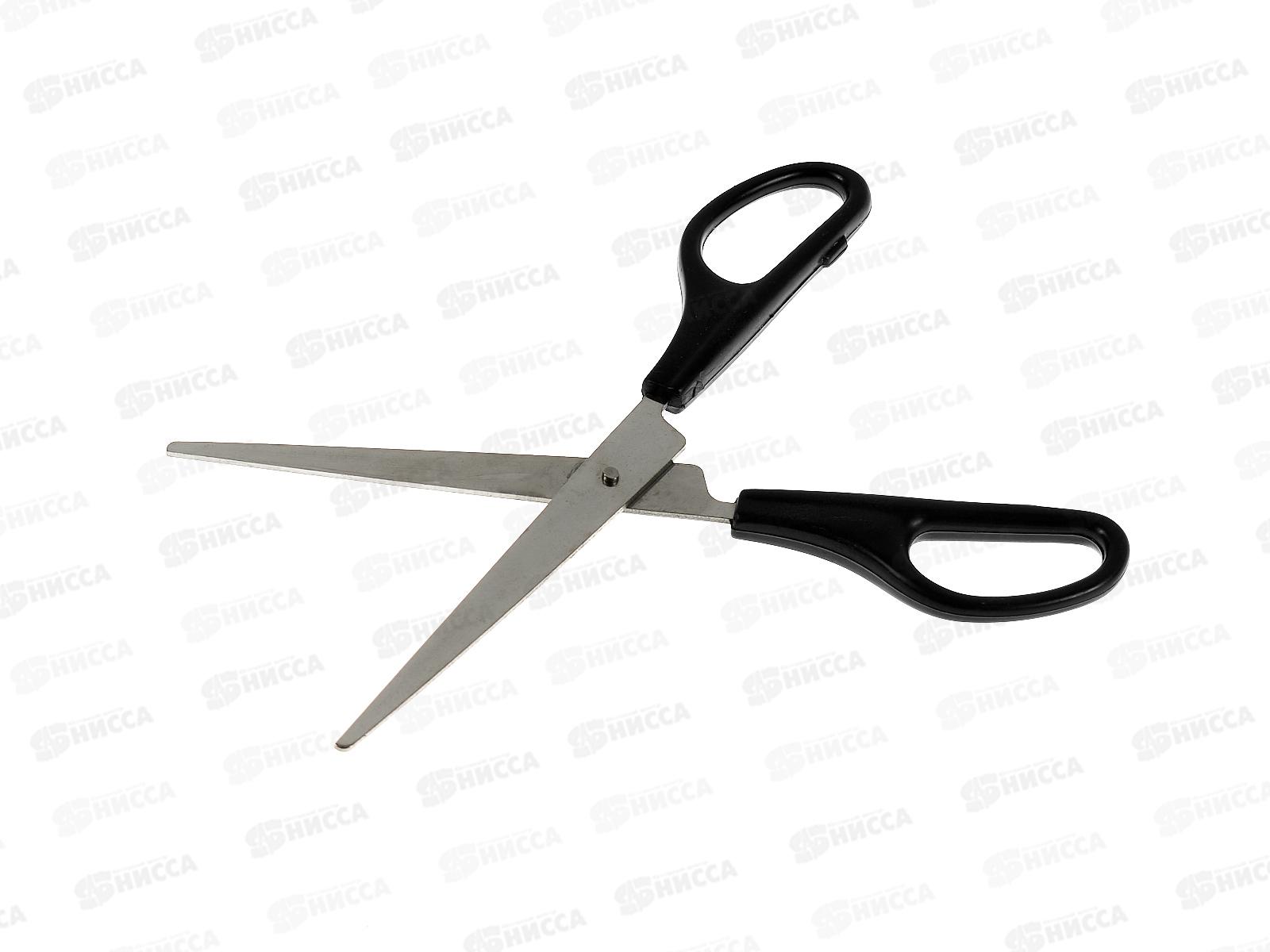 Ножницы Workmate 190мм, пластиковые чёрные ручки, 14-6381  *24/144