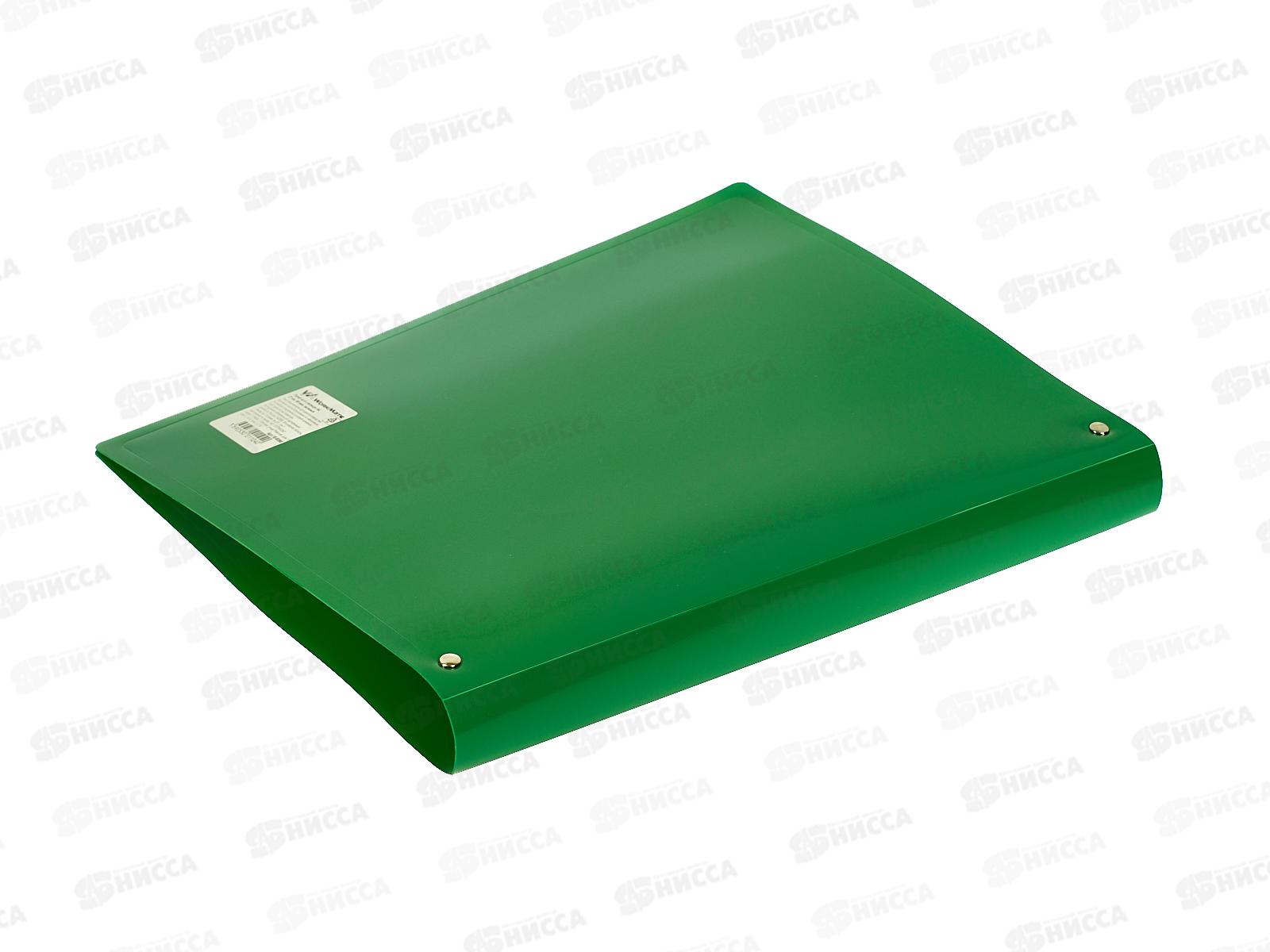 Папка на 4-х кол. 27мм А4 Workmate 450мкм, зеленый, 15-6098 *14