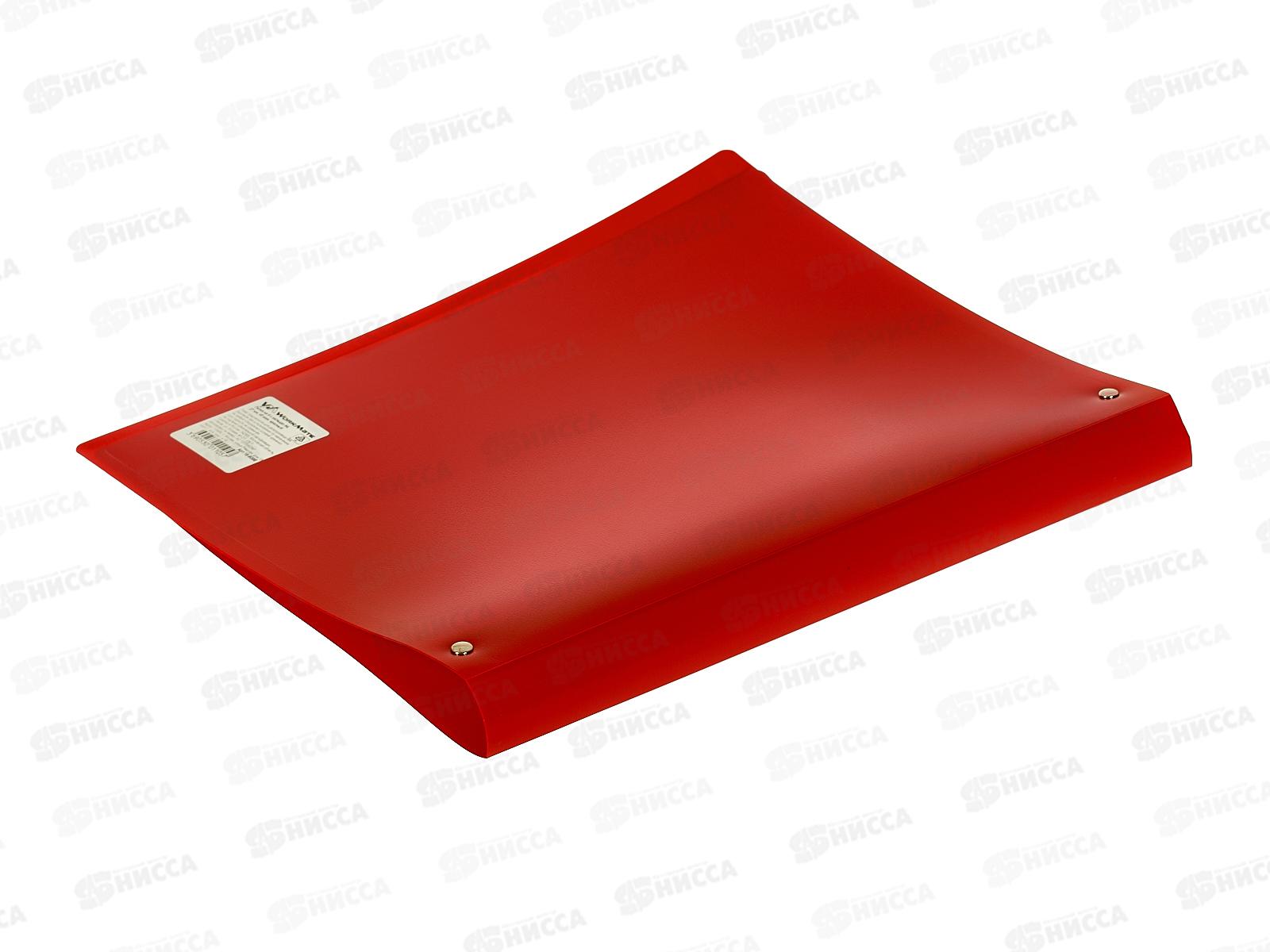 Папка на 4-х кол. 27мм А4 Workmate 450мкм, красный, 15-6096 *14