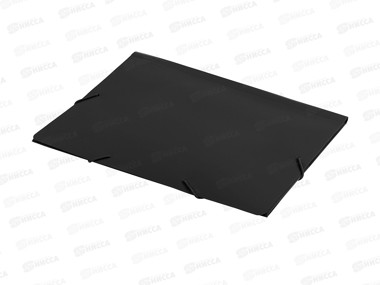 Папка на резинке Workmate А4, 500мкм, черная, 15-6101  *60