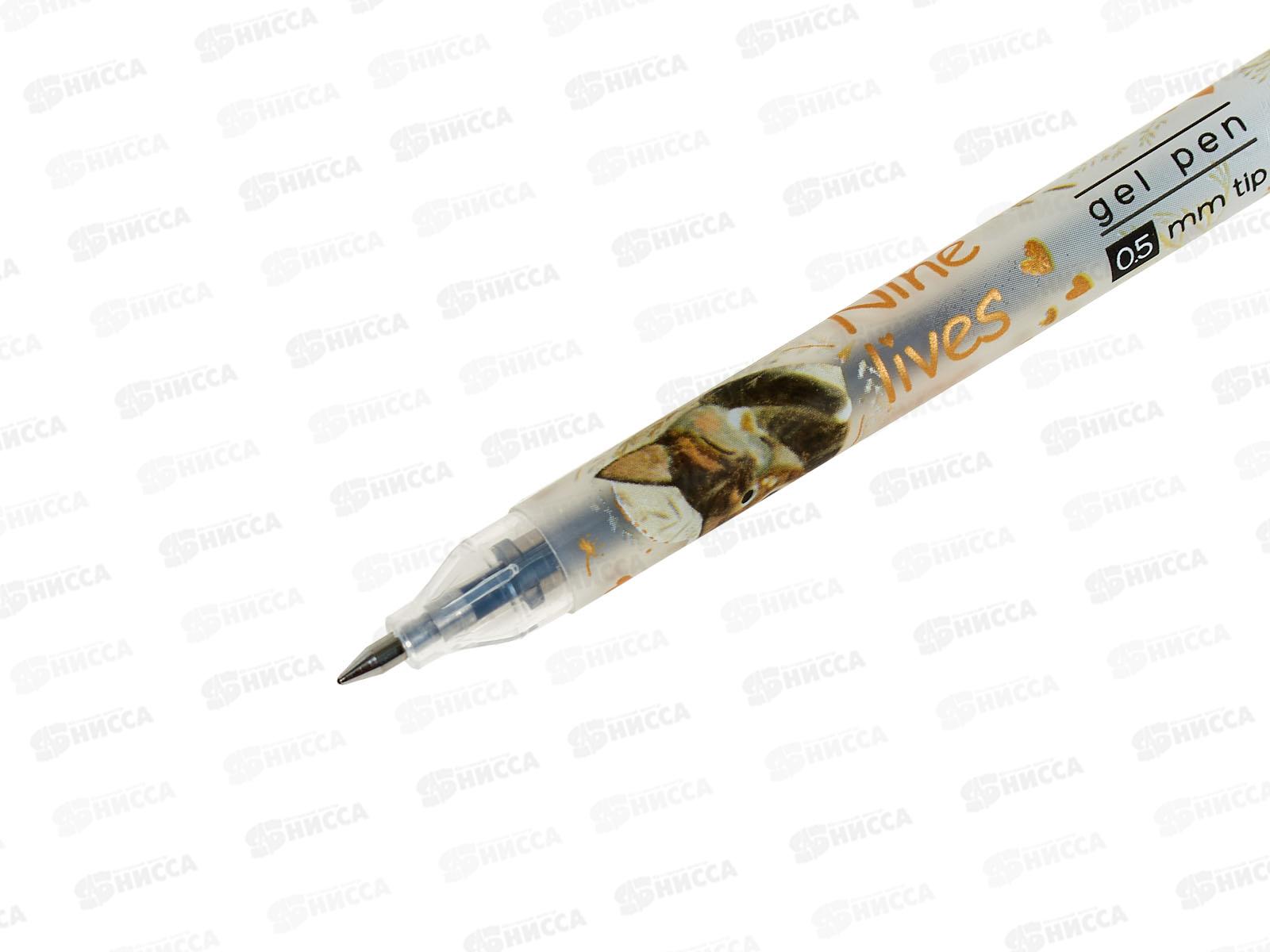 Ручка гел. Love me Котики приносят счастье,черная,20-0373/03 *24