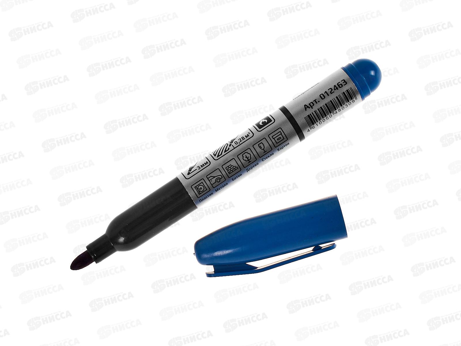 Маркер LEKON ECONOM перм. синий *10/100/1200