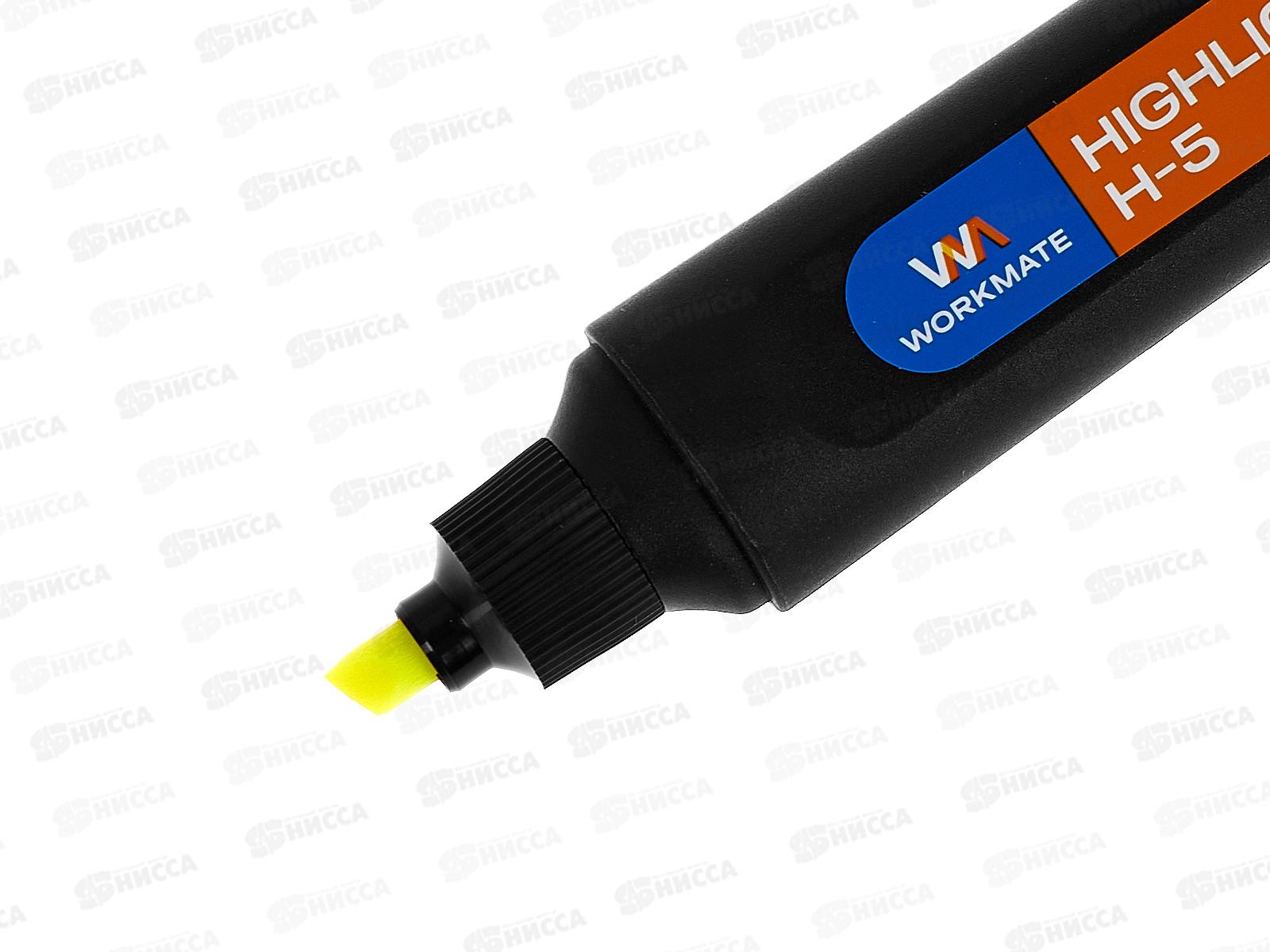Маркер Workmate Н-5 текст. желтый, 1-4мм, 15-6711 *12/576