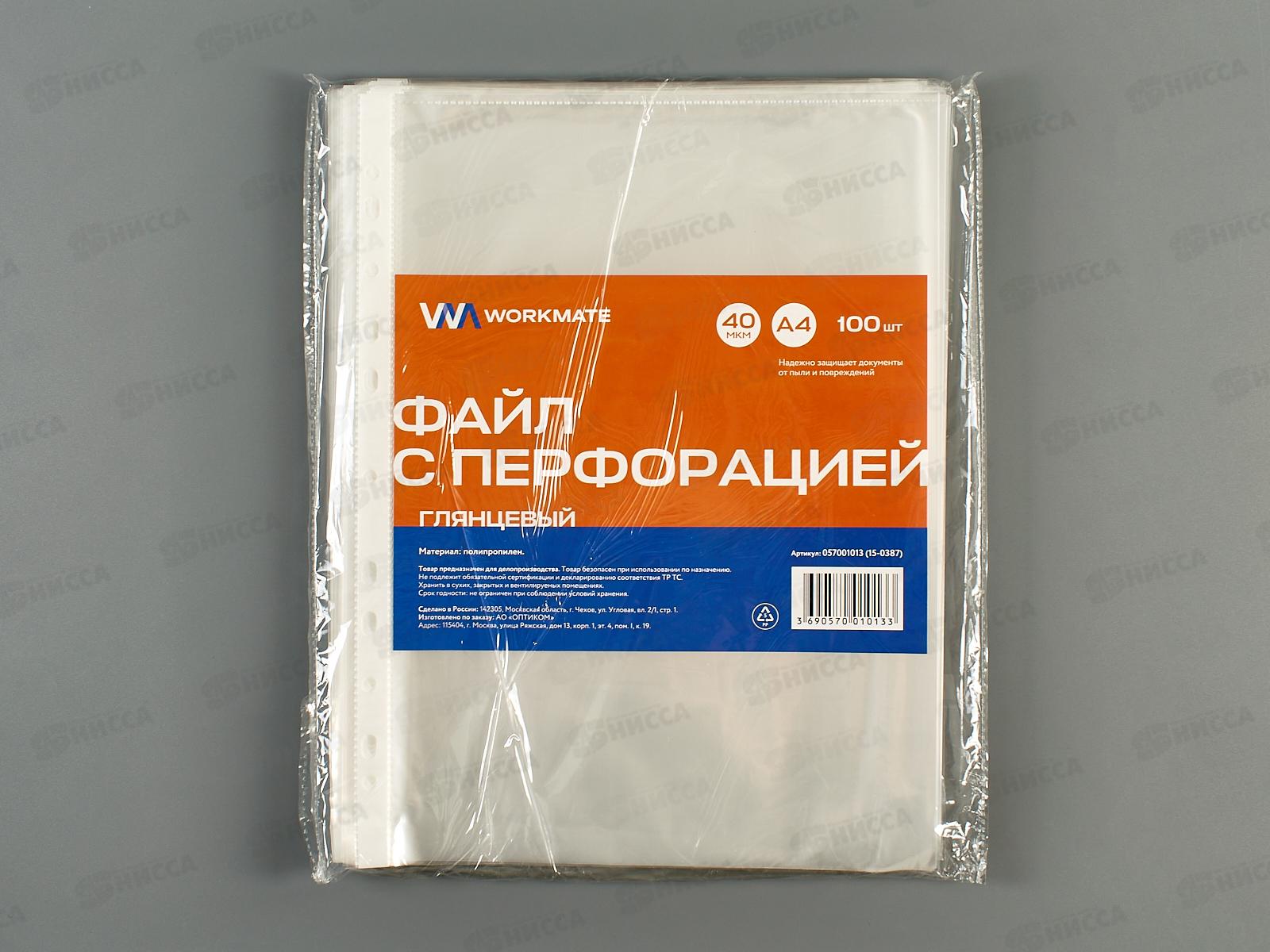 Мультифор А4 Workmate 40мкм, глянцевый, 15-0387  *100