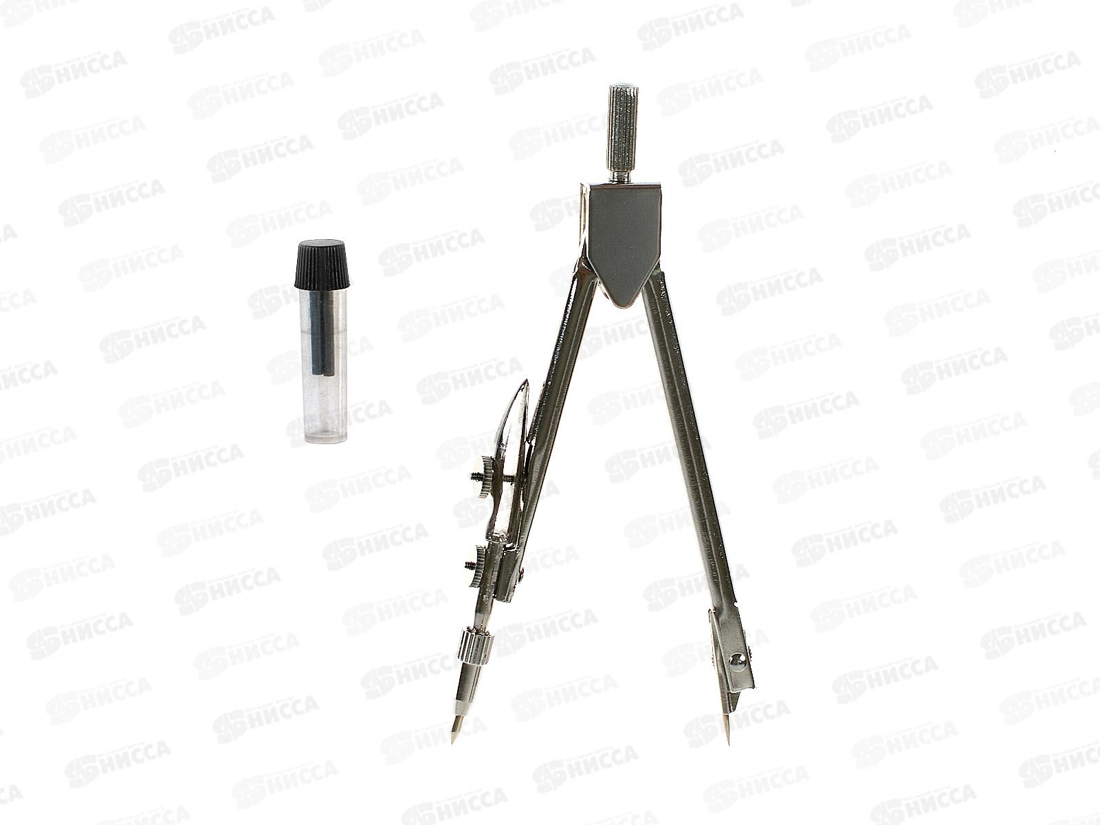 Циркуль Workmate металлич., 110мм. грифель, в пласт. пенале, 15-7752 *24/384