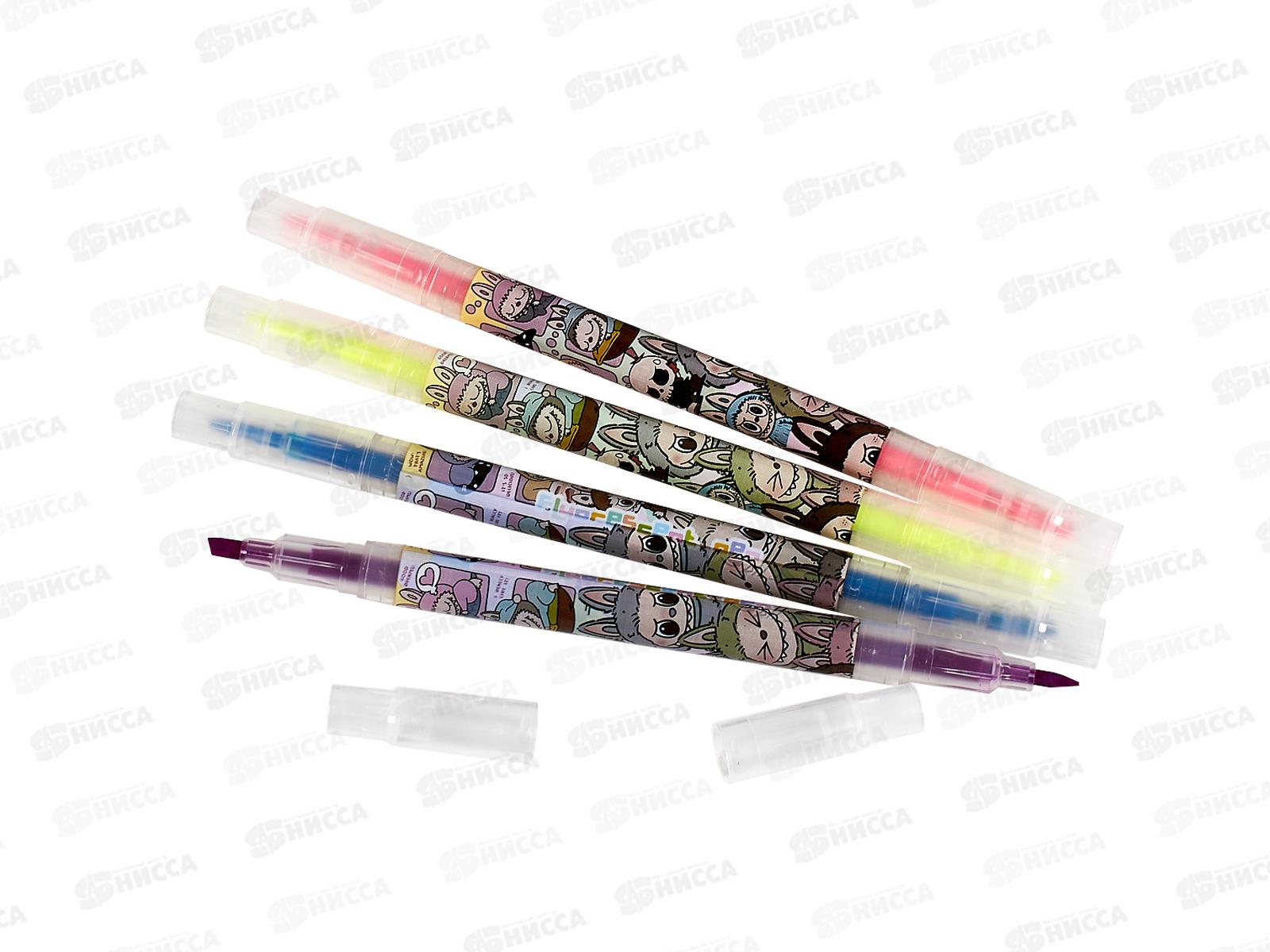 Маркер MAZARI Зубастик текст., 2-сторон 1-3мм 2цв., М-4613  *12