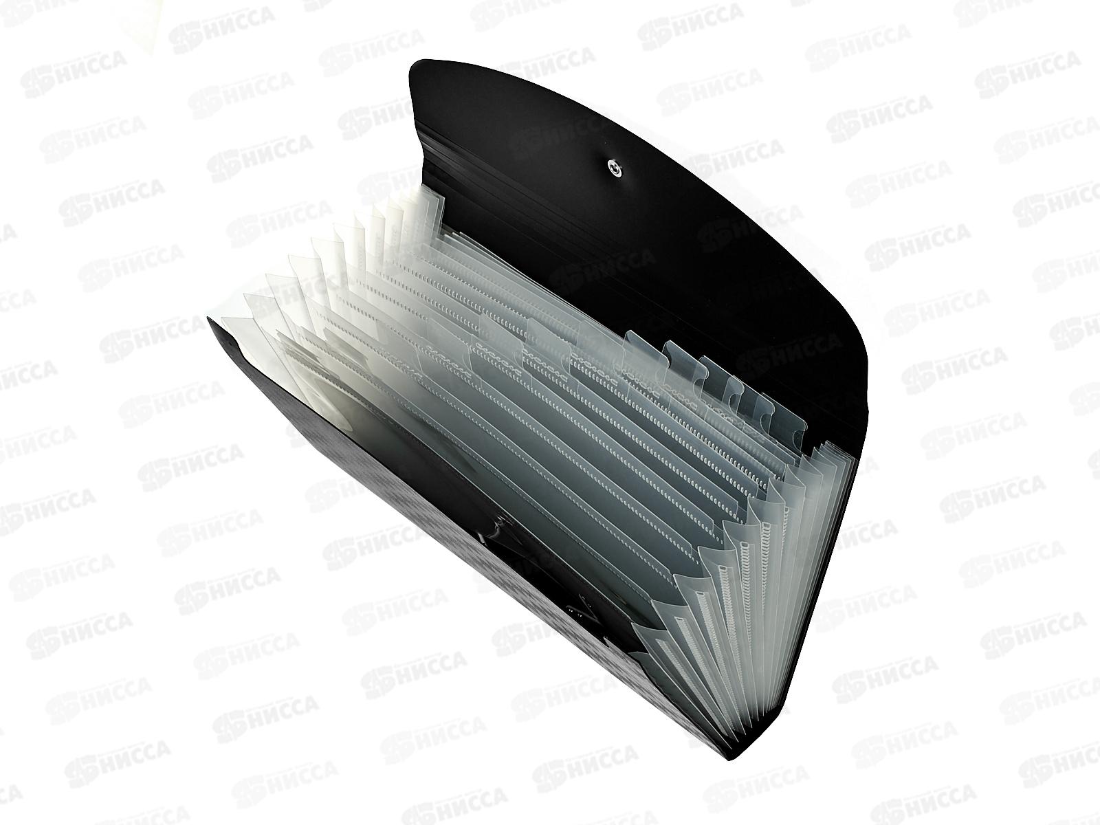 Папка-органайзер deVENTE 13отд.Total black DL черная 3078425 *12