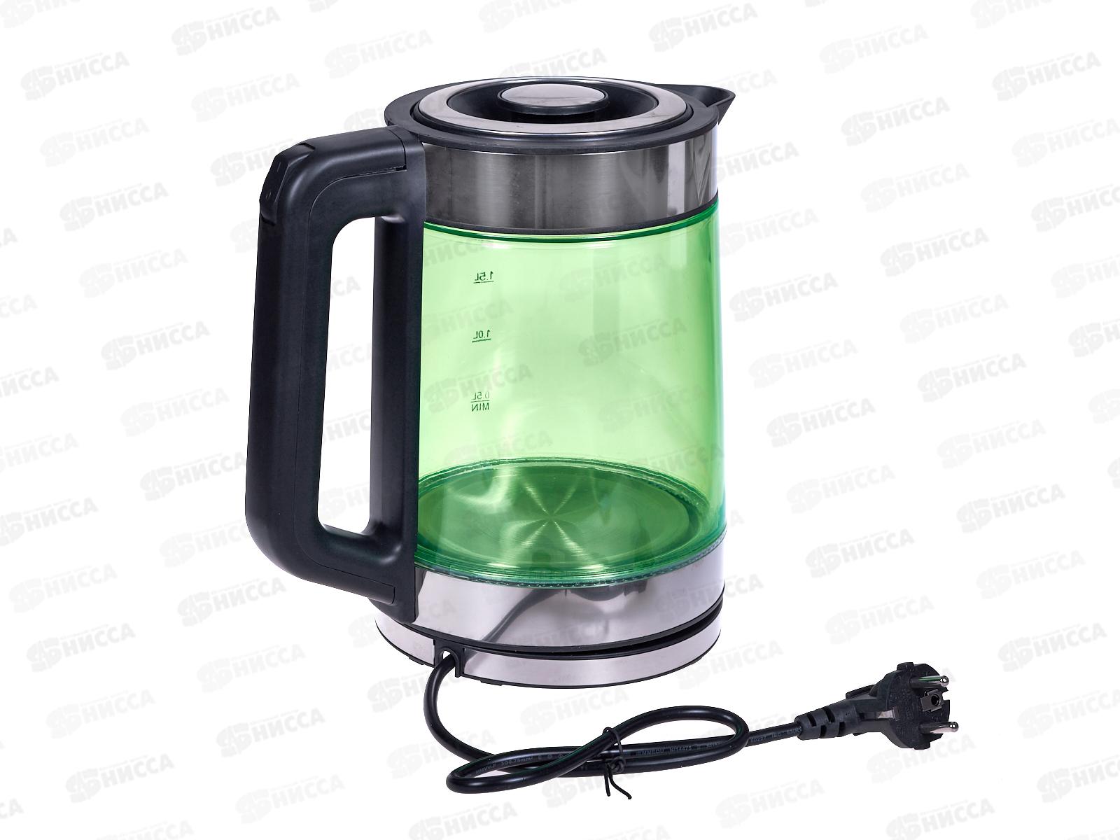 Чайник электр. SA-2746GR 2,0л стекло двух подсветка