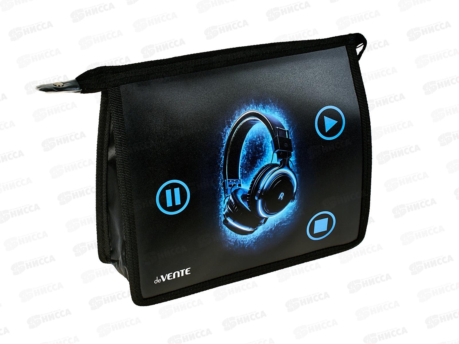 Папка д/тетр. deVente Headphones  А5 с расширением., молния, 8056557