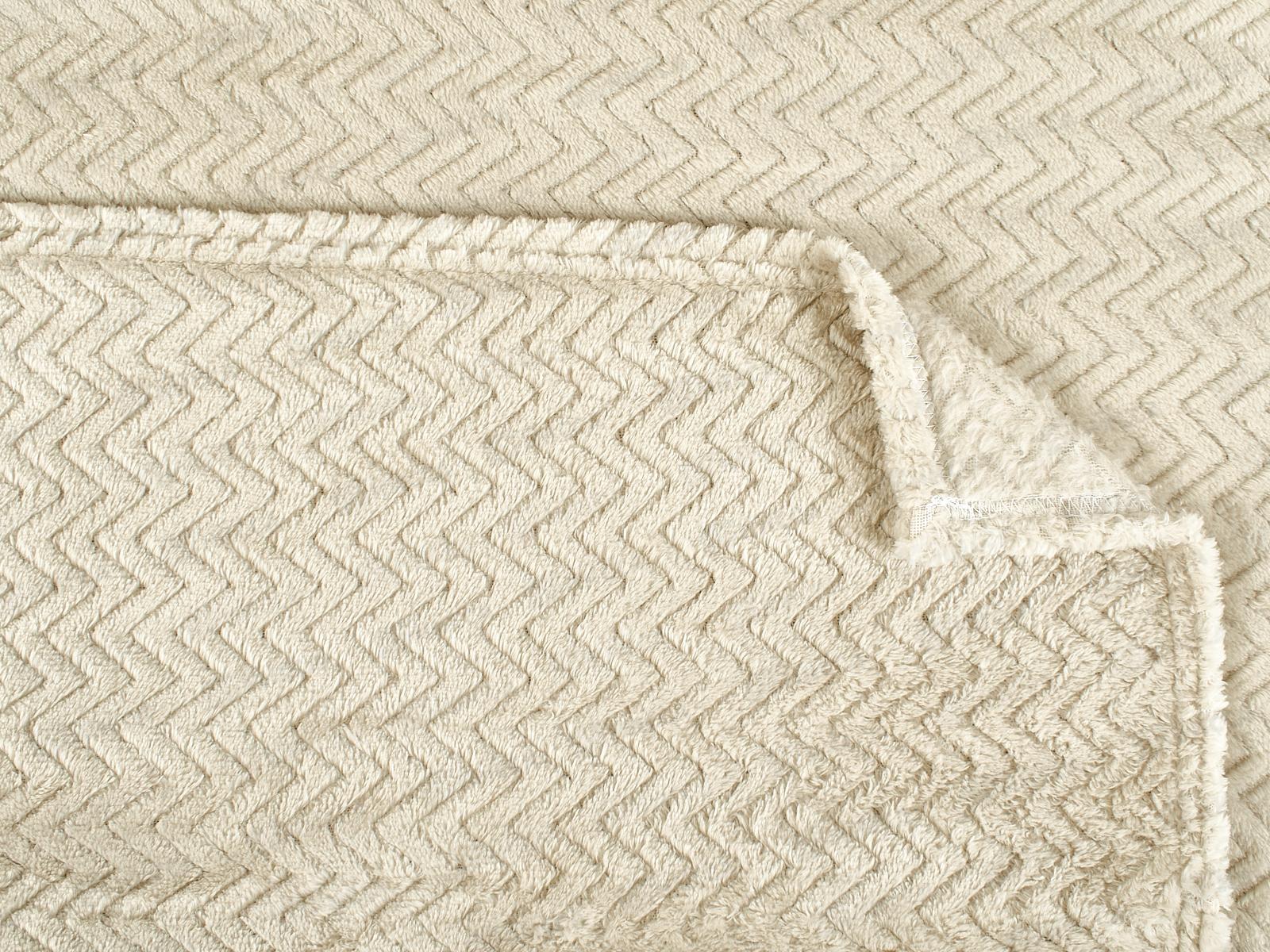 Плед Велсофт с тиснением Зигзаг 220*200 13-0000 Лунный луч (Л)