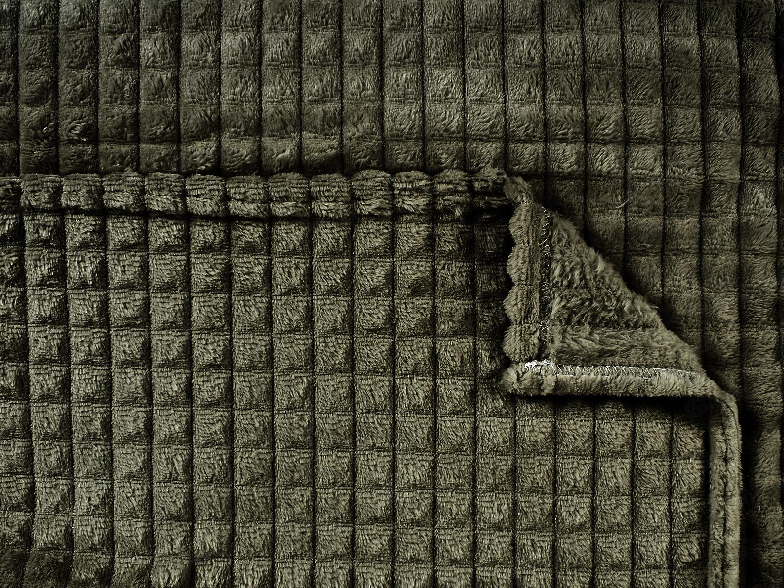 Плед Велсофт с тиснением Соты 150*200 19-0812 Турецкий кофе