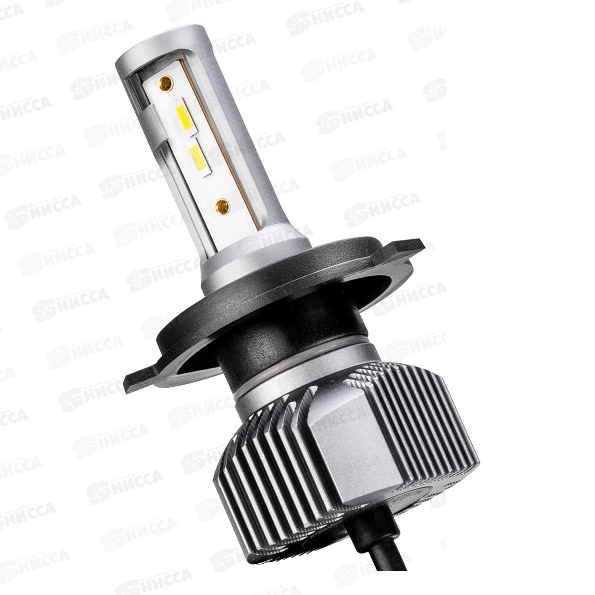 Лампа авто H4 P43t 12/24В 18Вт 4000Лм радиатор 6000К ФОТОН (V2) комплект 2шт, S08701046