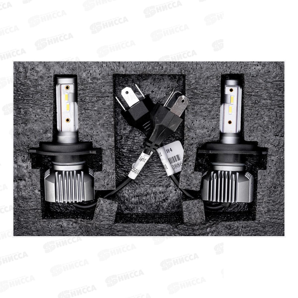 Лампа авто H4 P43t 12/24В 18Вт 4000Лм радиатор 6000К ФОТОН (V2) комплект 2шт, S08701046