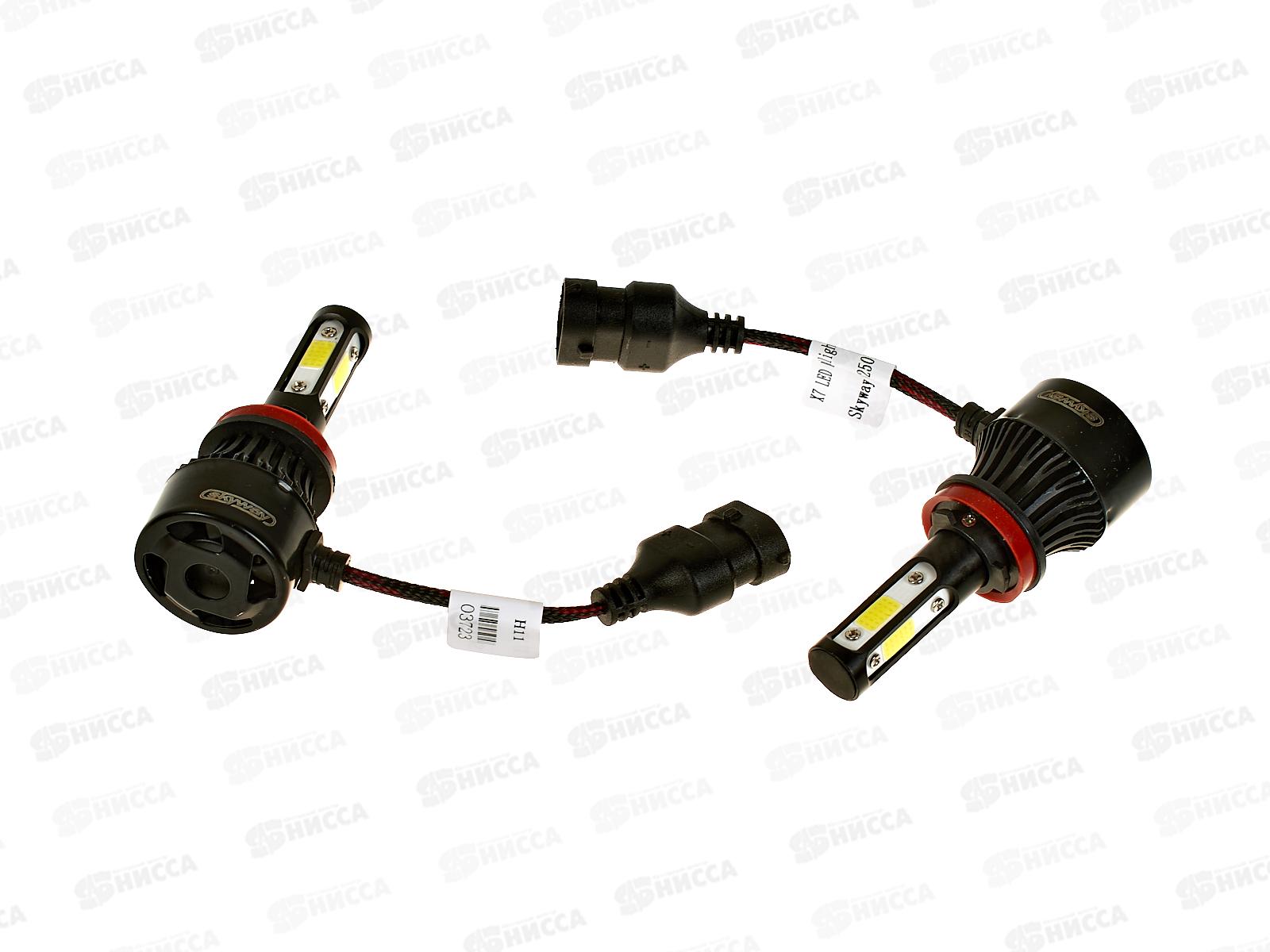 Лампа авто H11 PGJ19-2 12/24В 28Вт 2500Лм радиатор 6000К НЕЙТРОН (X7) 2шт, S08701008