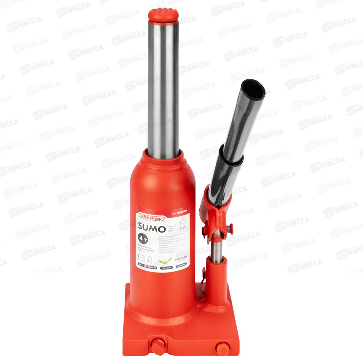 Домкрат гидравлический бутылочный SUMO  4т h 180-350мм в кейсе