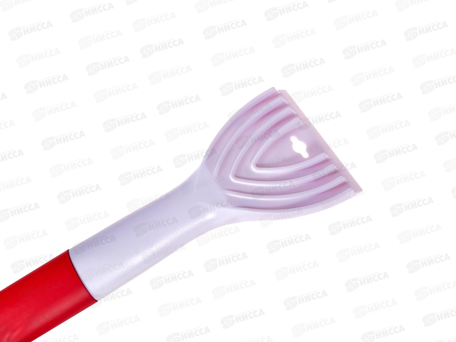 Щетка для снега телескопическая 96-131см со скребком и водосгоном мягкая щетина, ручка soft