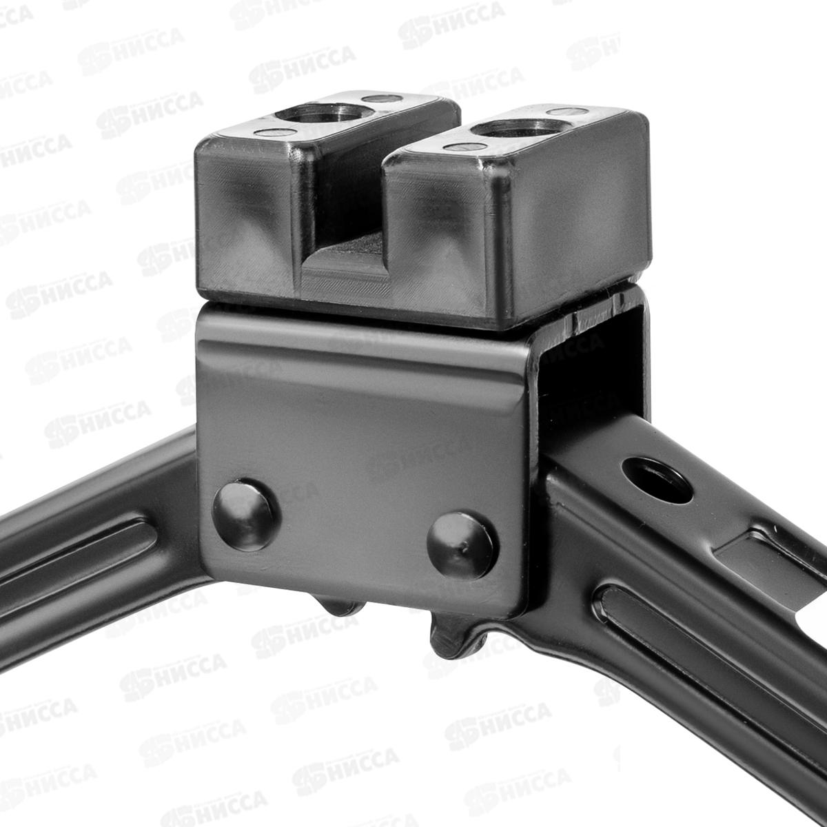 Домкрат механический ромбический 2т h 105-397мм УРАЛ с резиновой опорной частью, в чехле