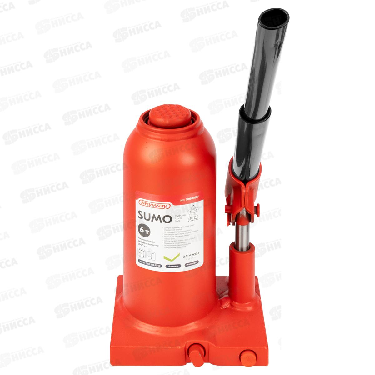 Домкрат гидрав бутылочный SUMO  6т h 185-360мм