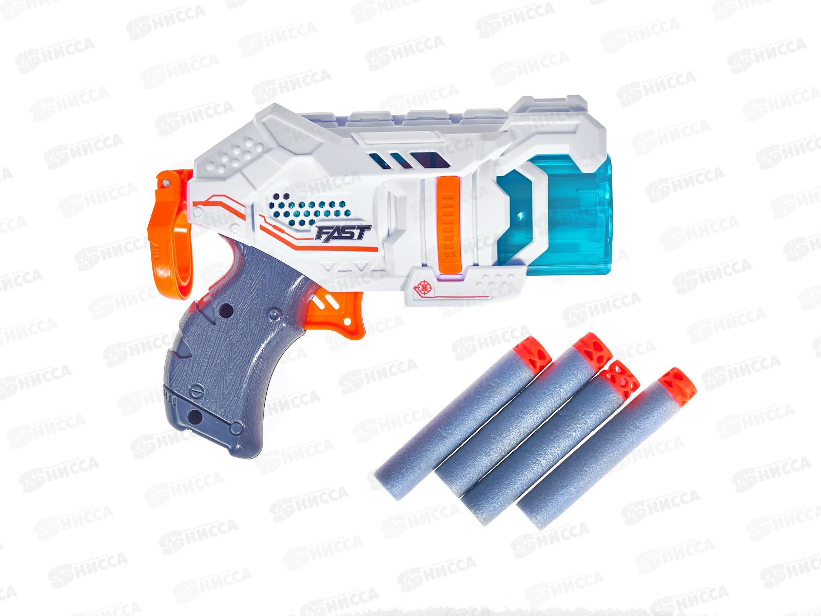 Пистолет &quotBeBoy&quot 3-х зар. барабан, 4 софт-патрона, IT109747 в коробке