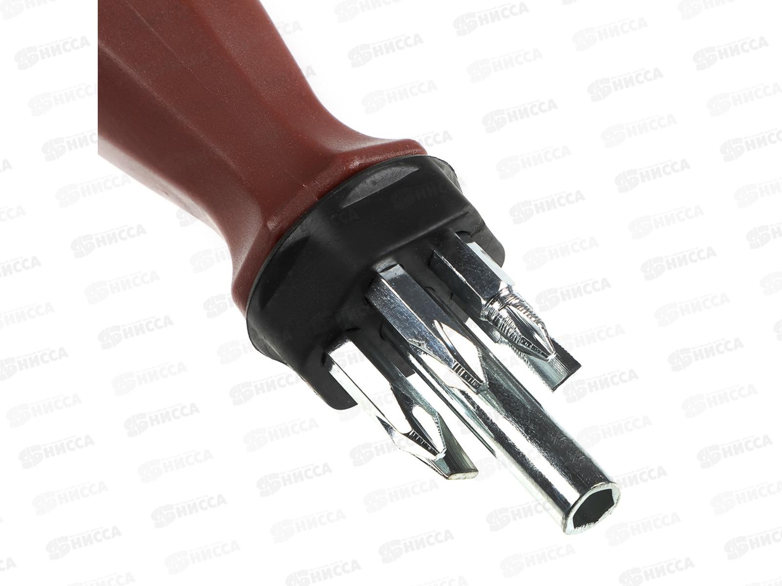 Отвертка РОКОТ с набором бит, 7 предметов, 624-125   г