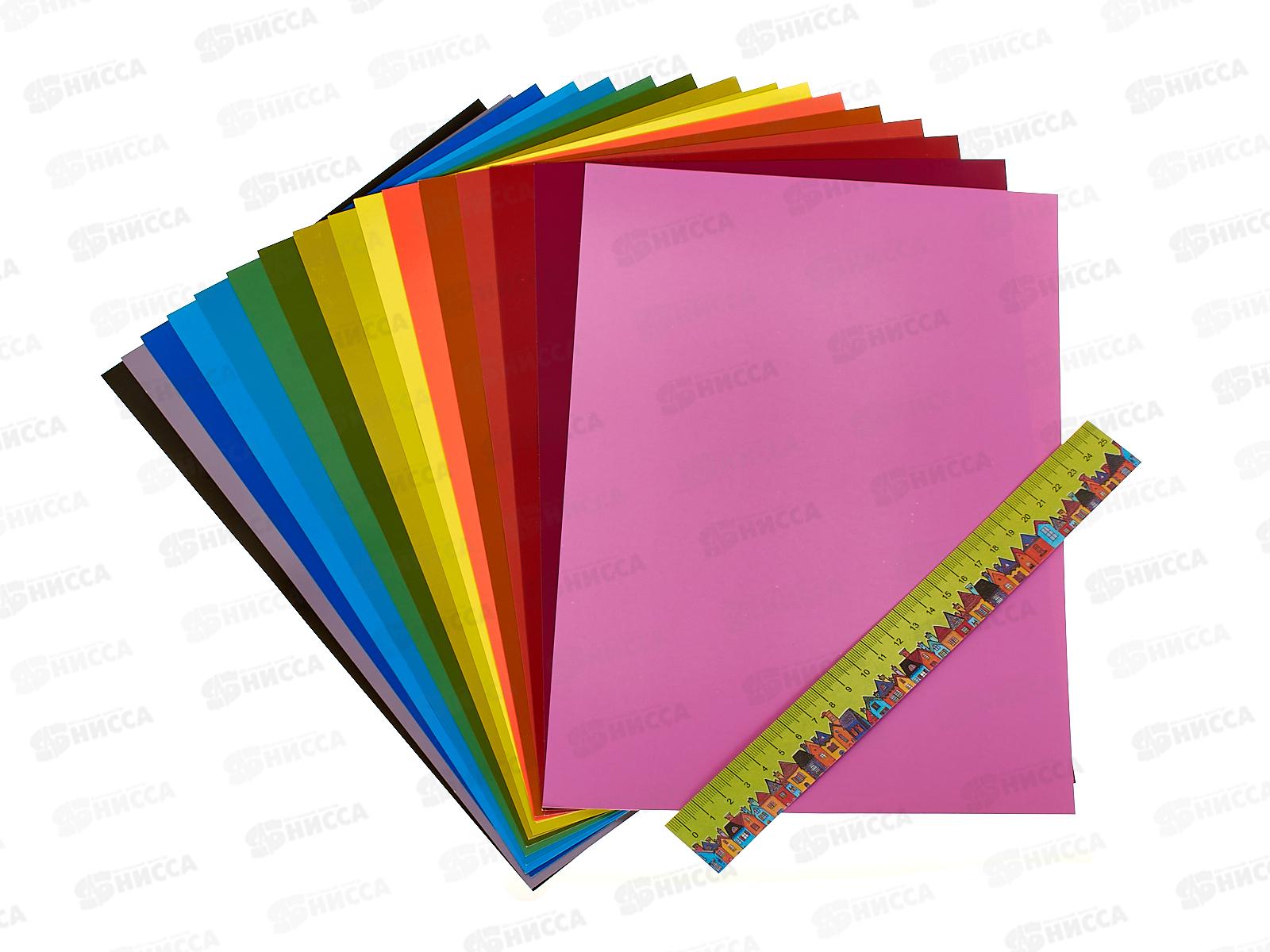 Цветной картон ЛХ А4 18л 18цв Космический неоновый НК-9094*20