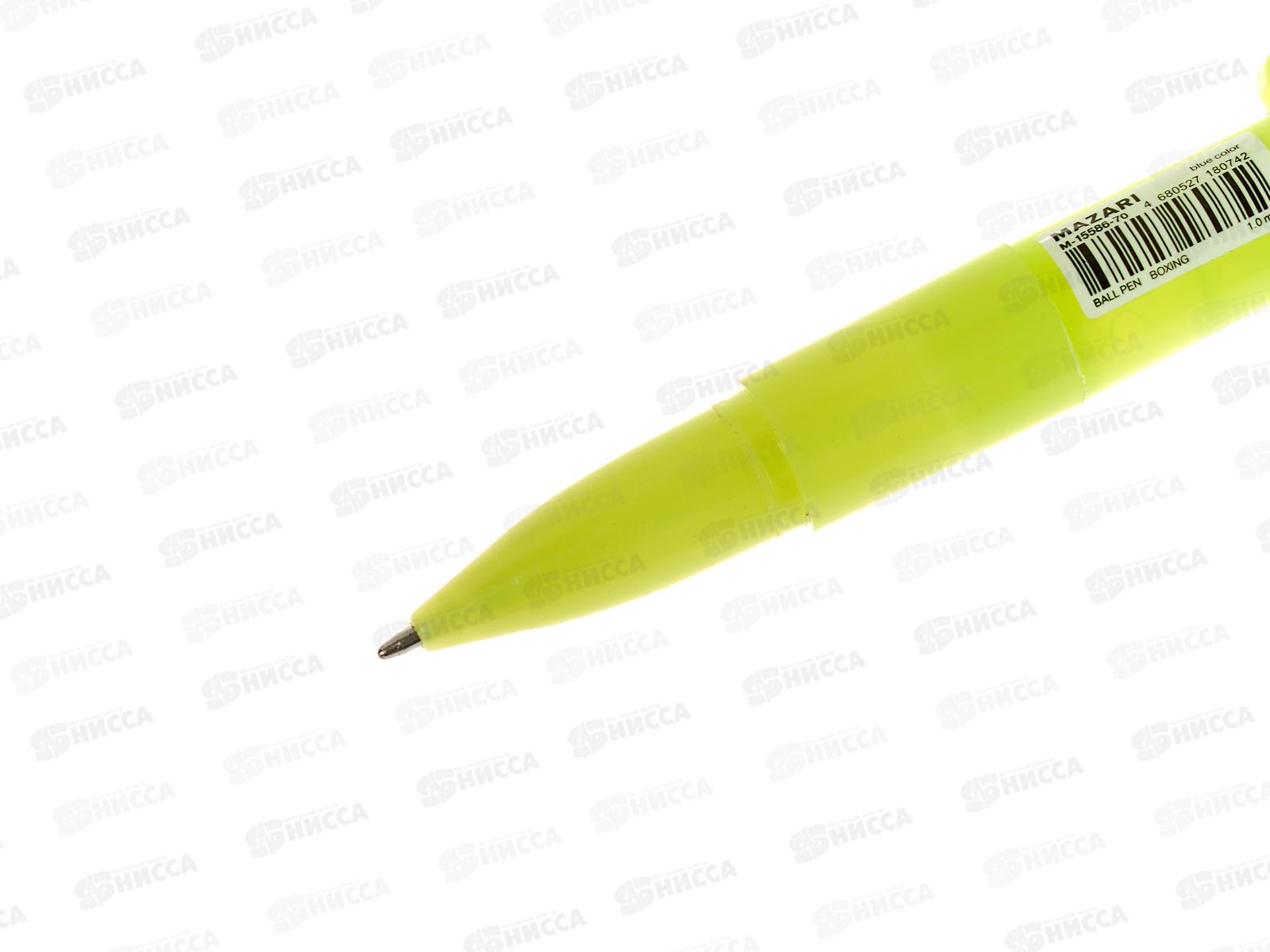 Ручка шар. MAZARI Boxing синяя, 1,0мм M-15586-70 *24