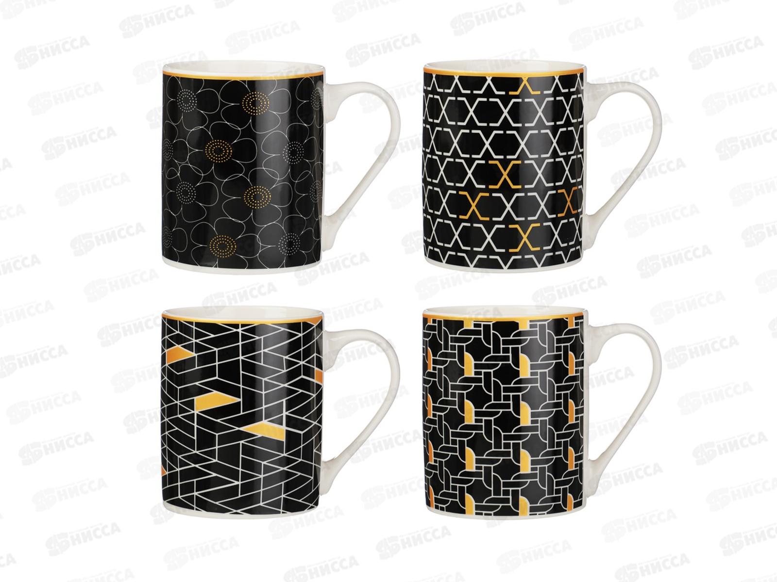 Кружка 370мл Калейдоскоп, фарфор, 4 диз, MILLIMI, 806-291   г