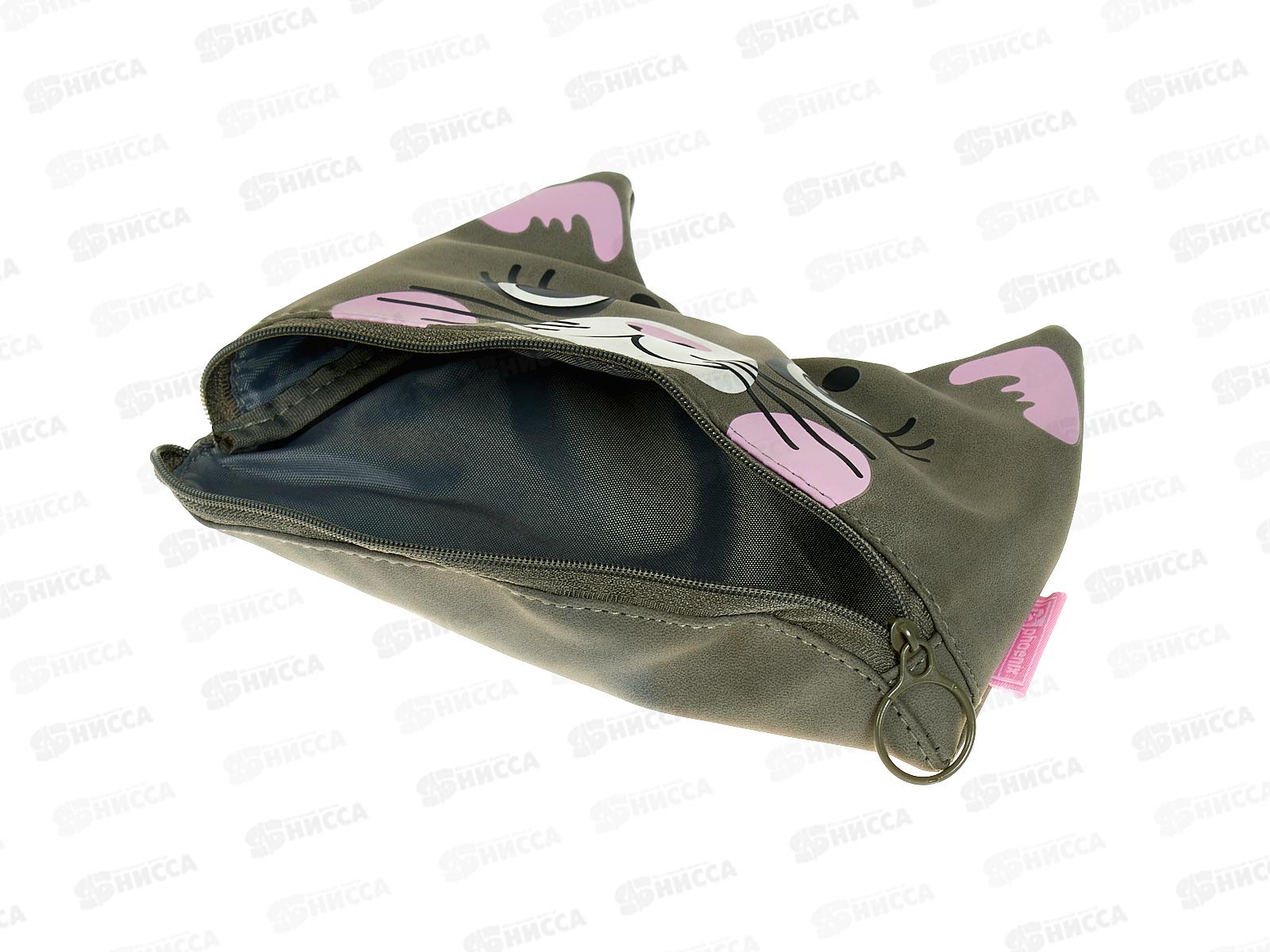 Пенал ФЕН фигурн. Серый кот,49121*100