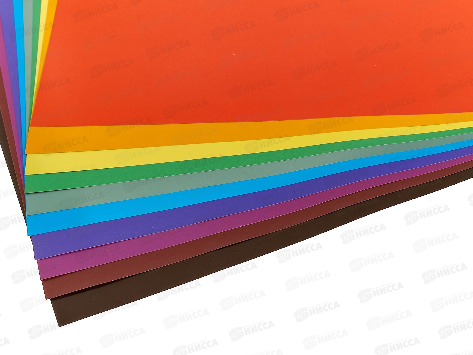 Цветная бум.  10л 20цв Апплика двуст. Лев ,С0385-10*60