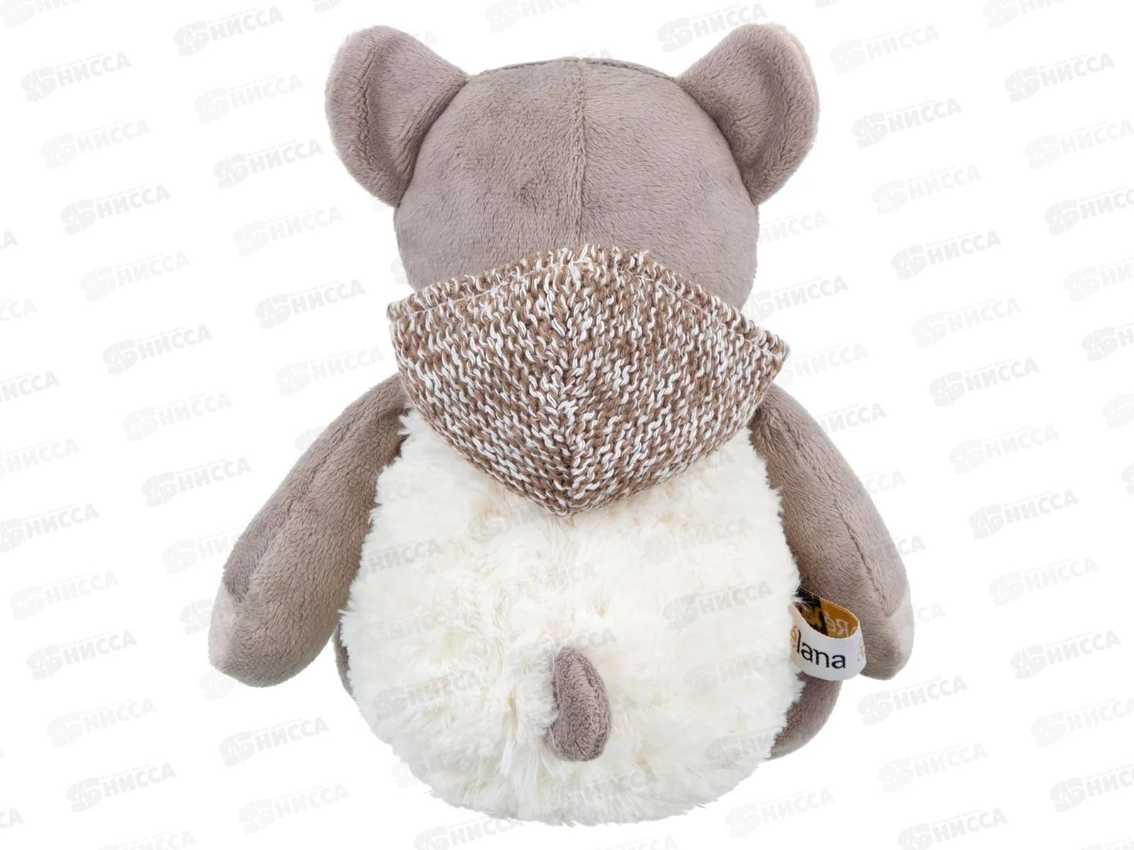 Игрушка ТМ &quotRelana&quot Мишка в меховом белом худи, 19см, RL24055-19