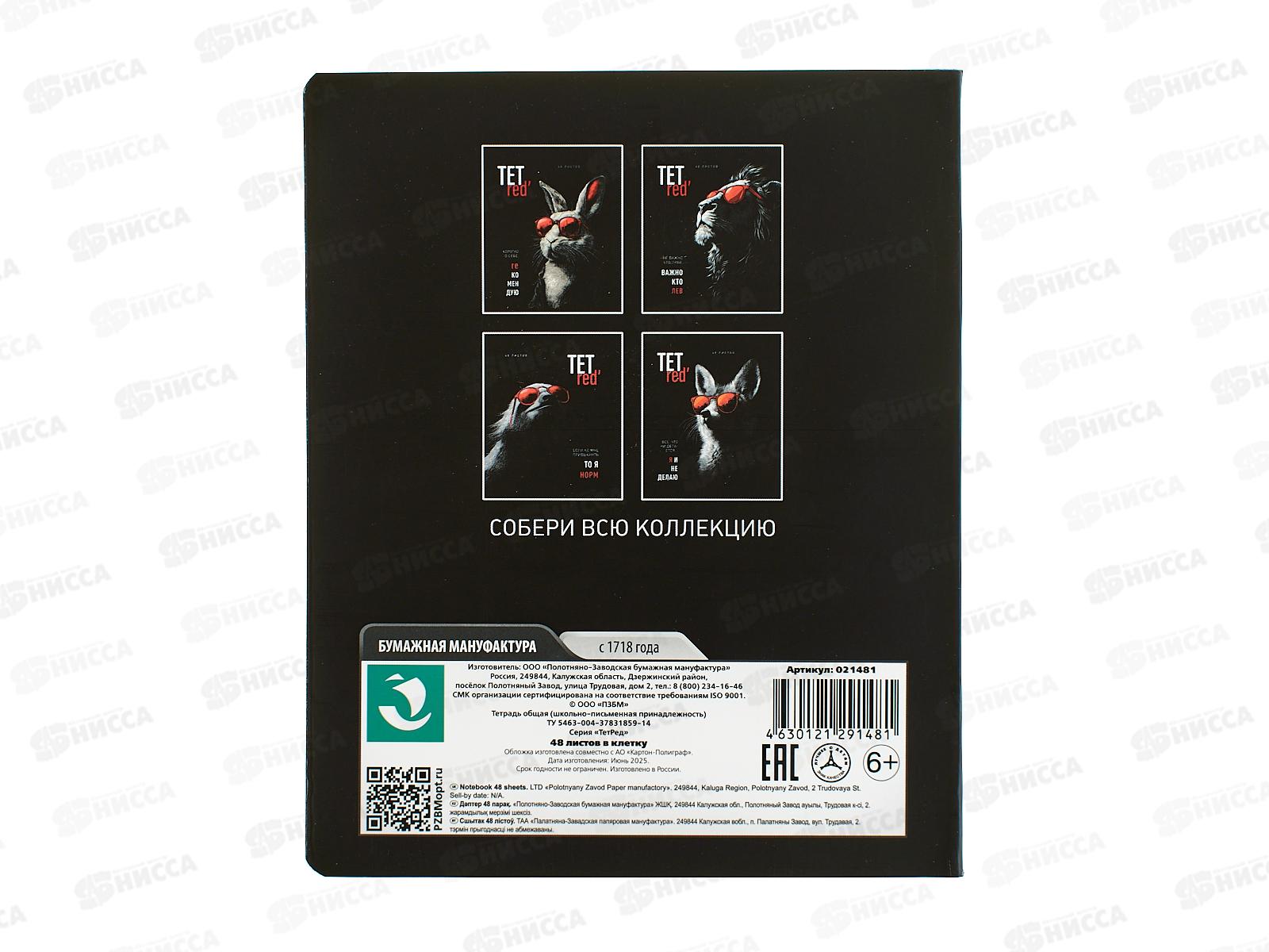 Тетрадь 48л кл. ПЗБМ ТетРейд,021481*5/50