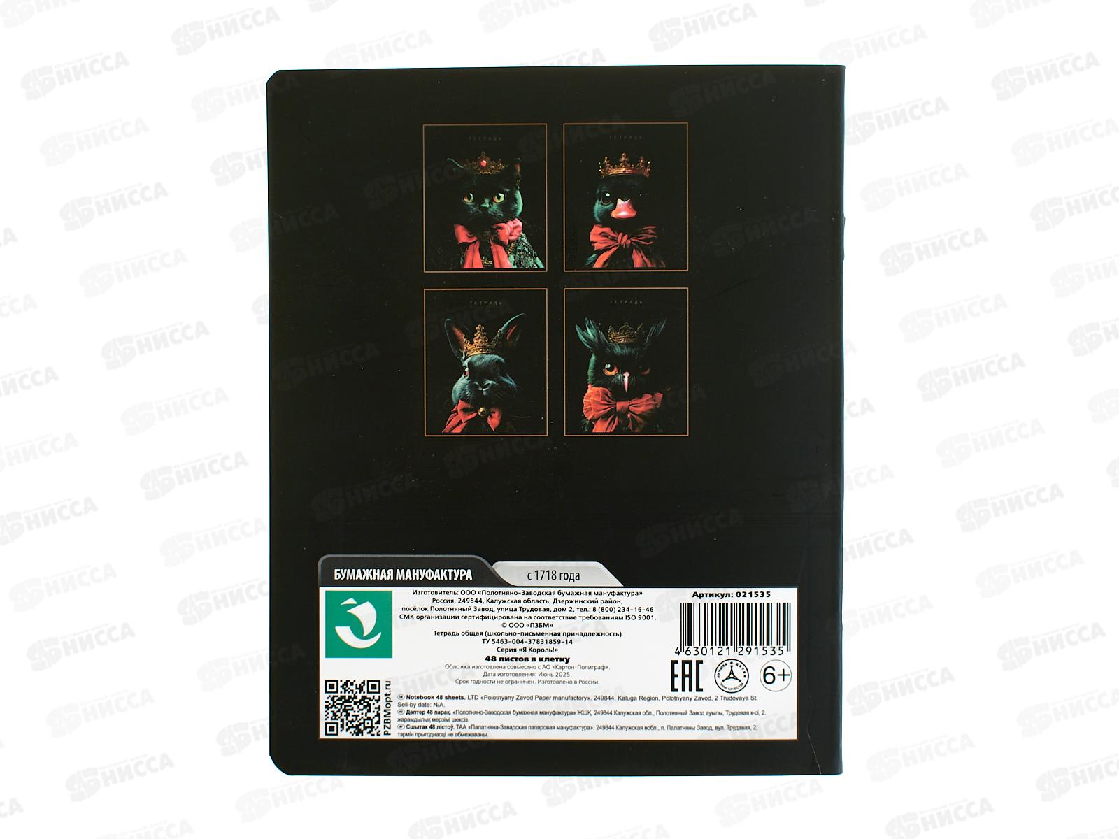 Тетрадь 48л кл. ПЗБМ Я Король!,021535*5/50